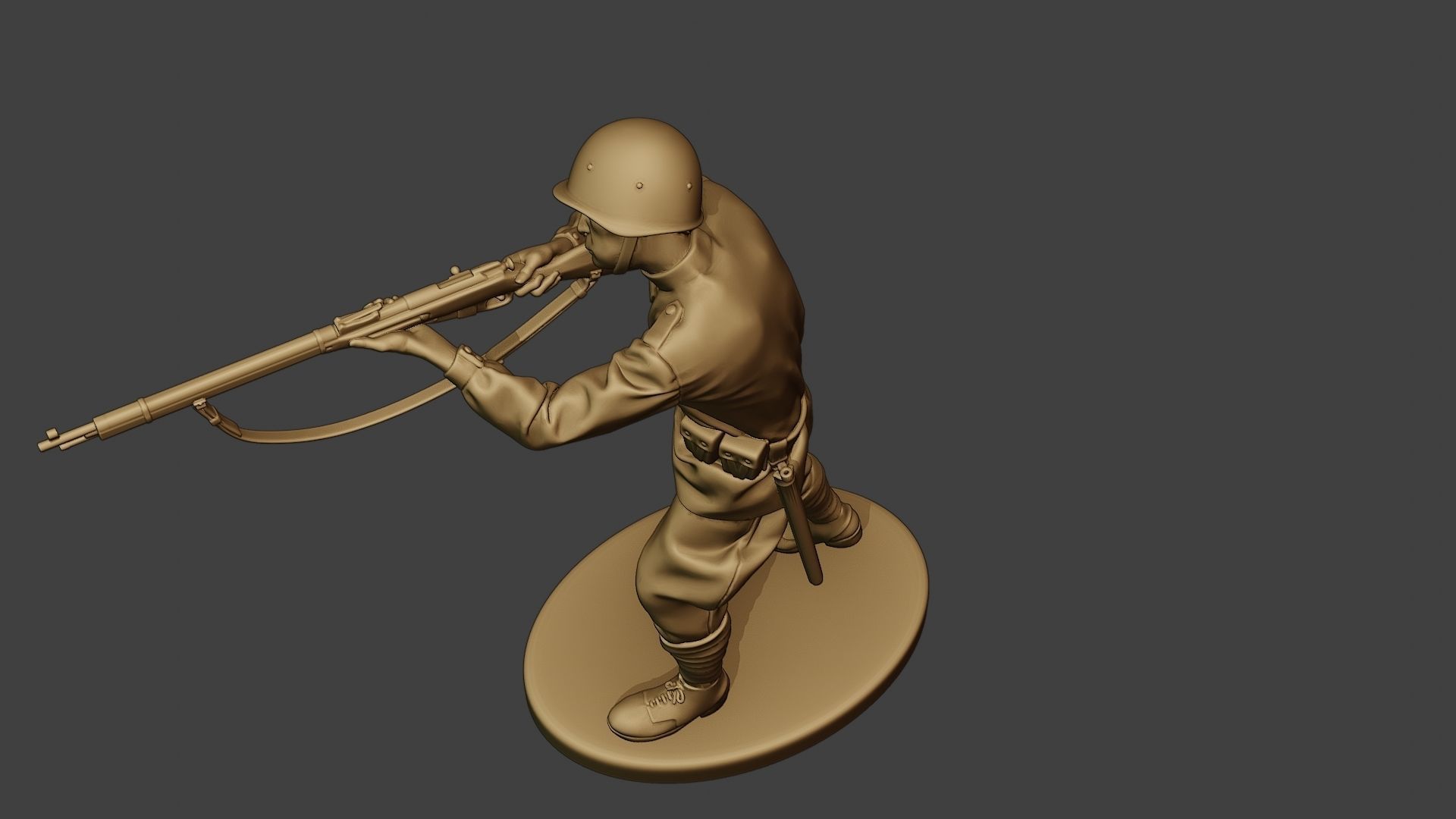Russian soldier ww2 Shoot Stand R1 3D print model_15
