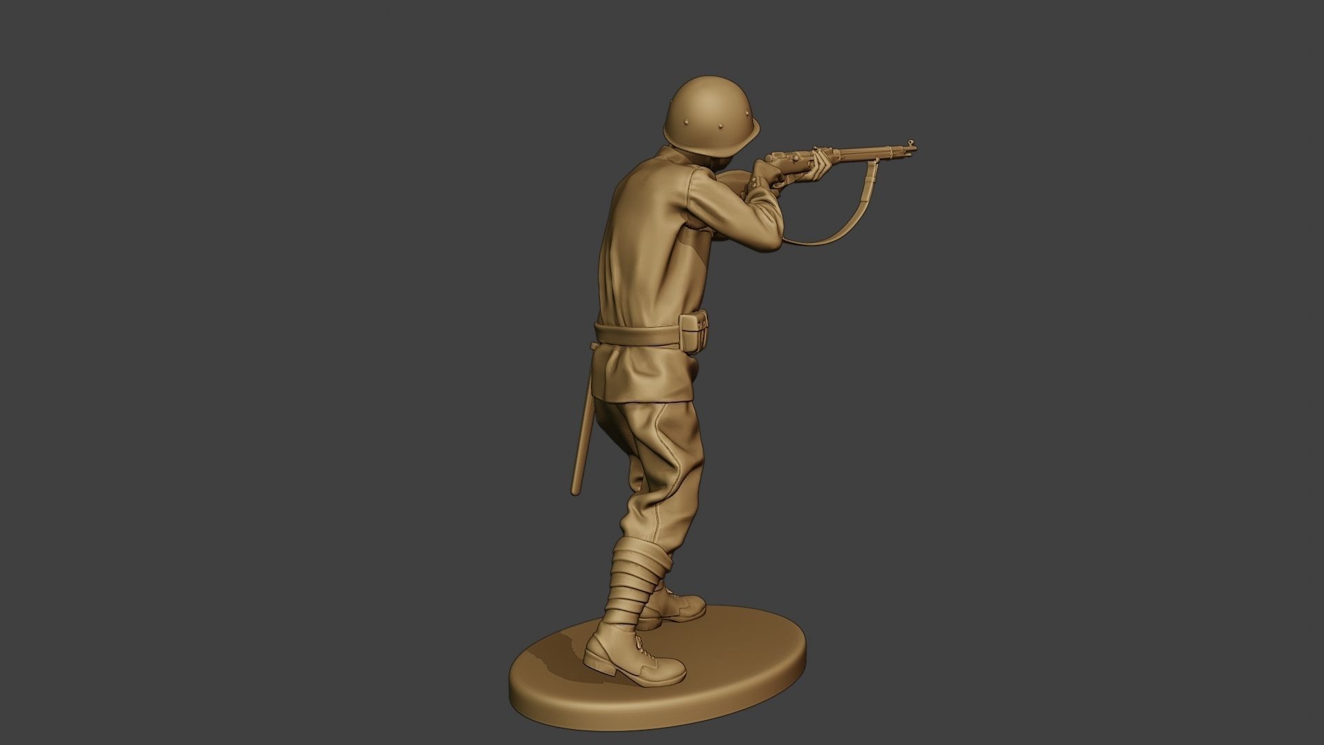 Russian soldier ww2 Shoot Stand R1 3D print model_7