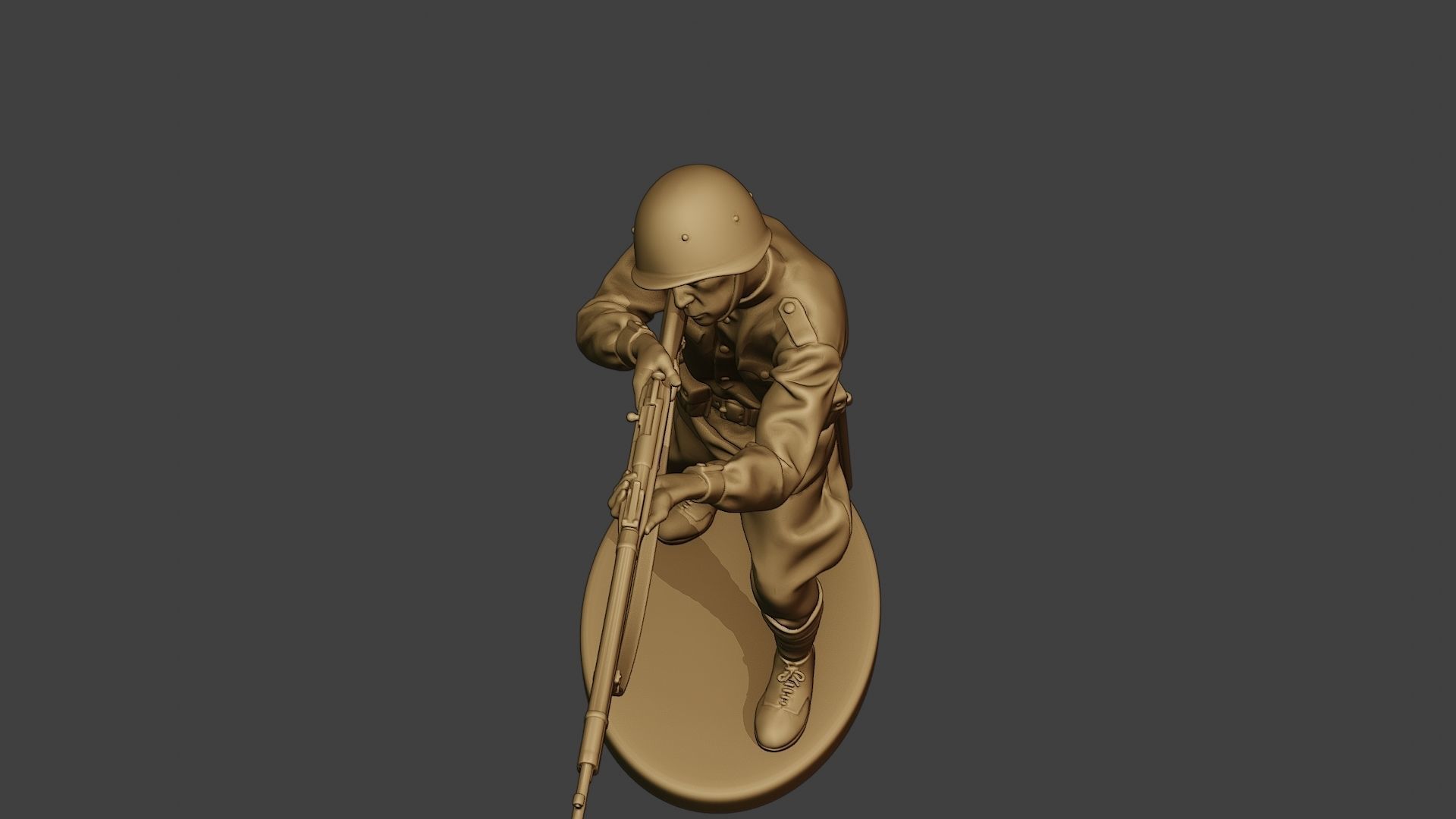 Russian soldier ww2 Shoot Stand R1 3D print model_14