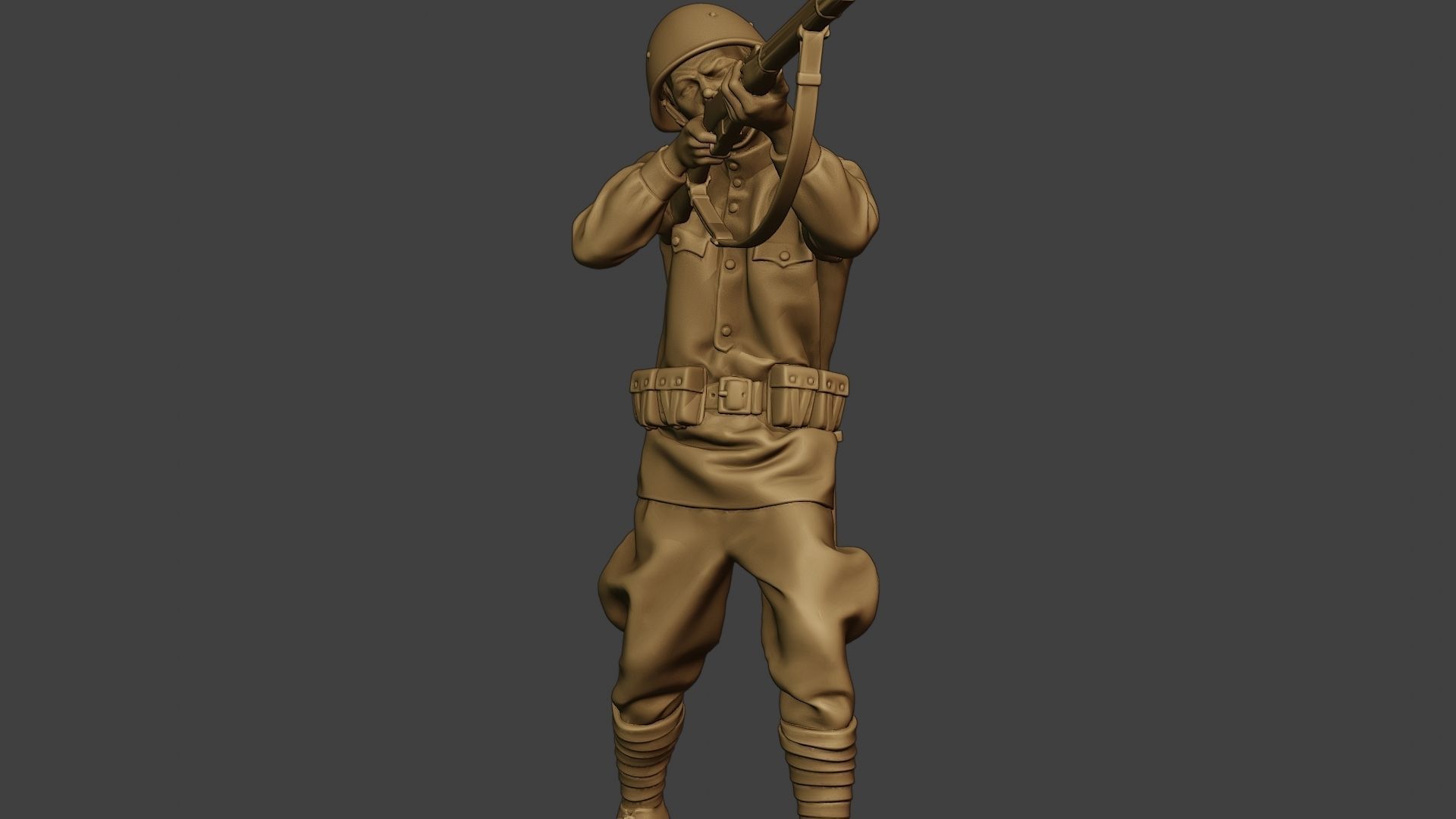 Russian soldier ww2 Shoot Stand R1 3D print model_28