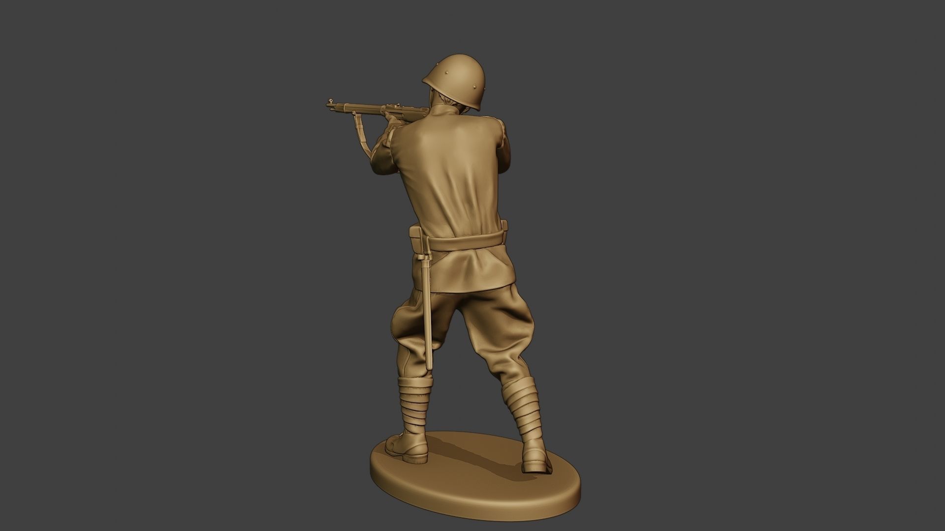 Russian soldier ww2 Shoot Stand R1 3D print model_5