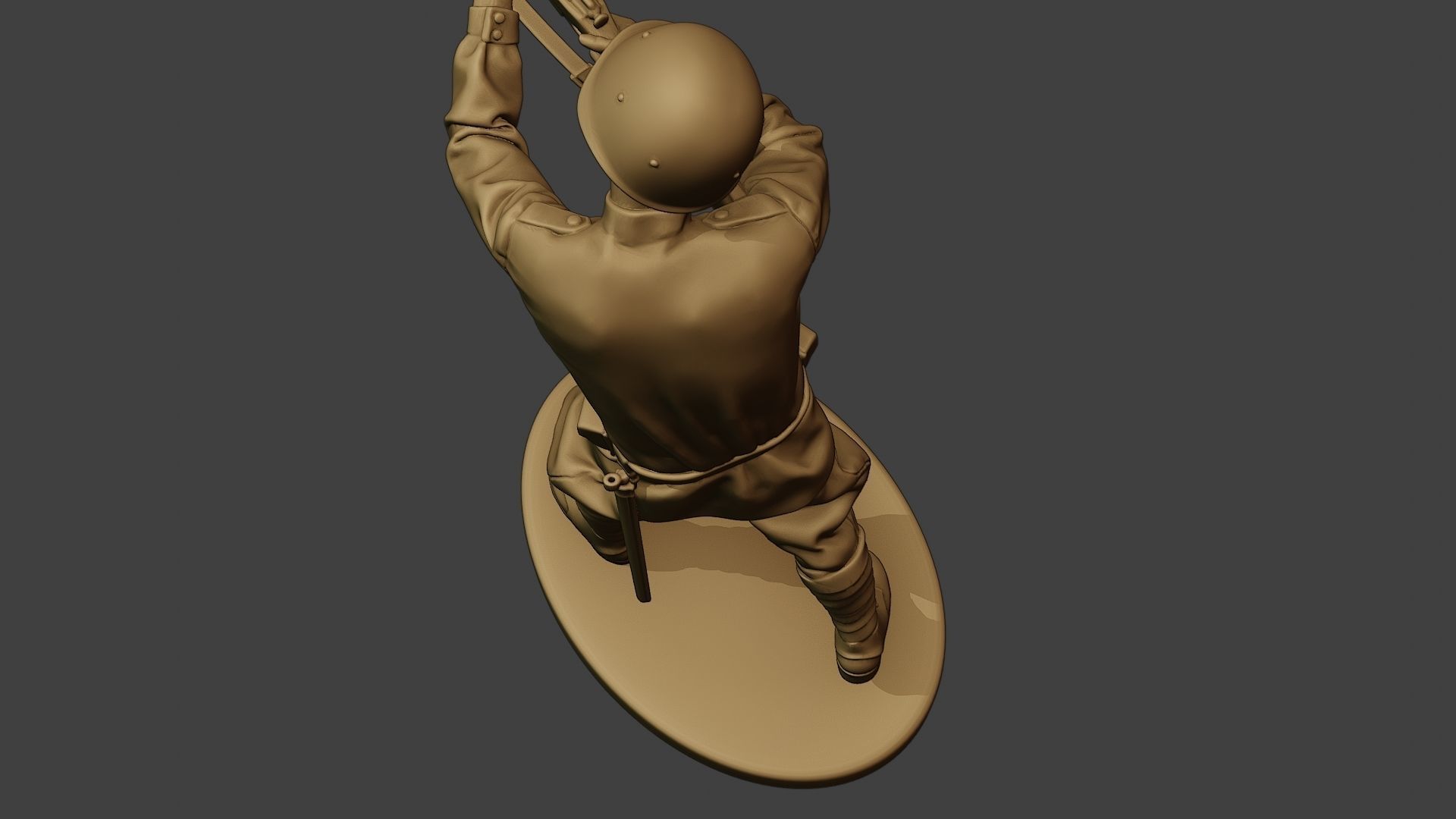 Russian soldier ww2 Shoot Stand R1 3D print model_16