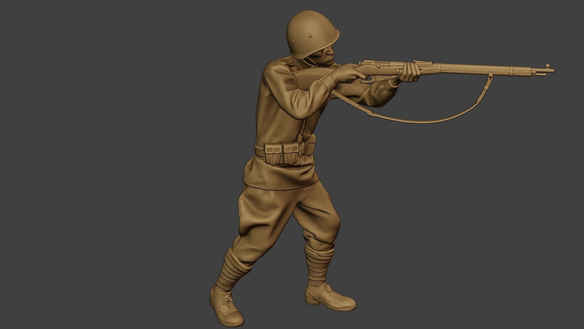 Russian soldier ww2 Shoot Stand R1 3D print model_30