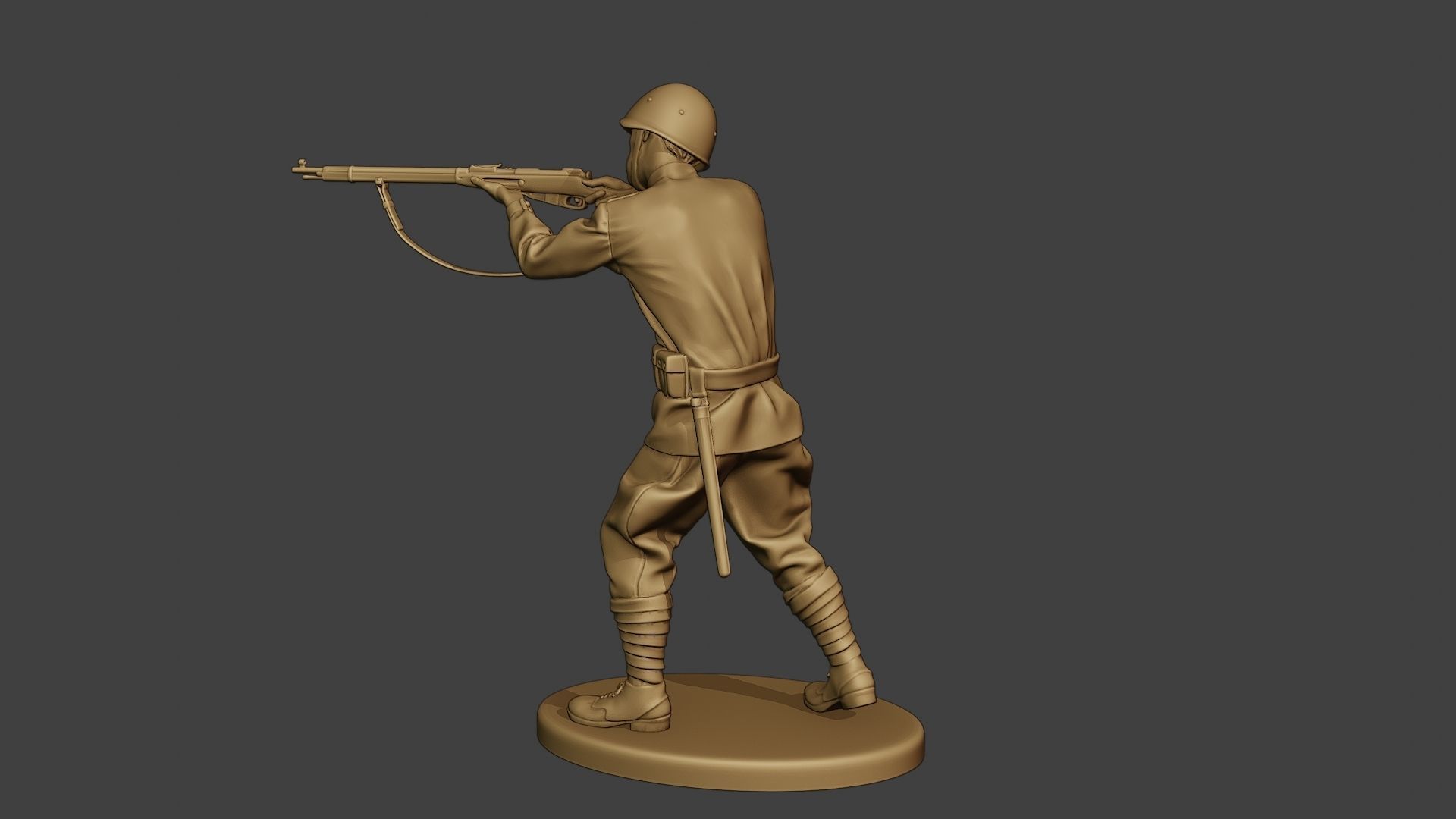 Russian soldier ww2 Shoot Stand R1 3D print model_4