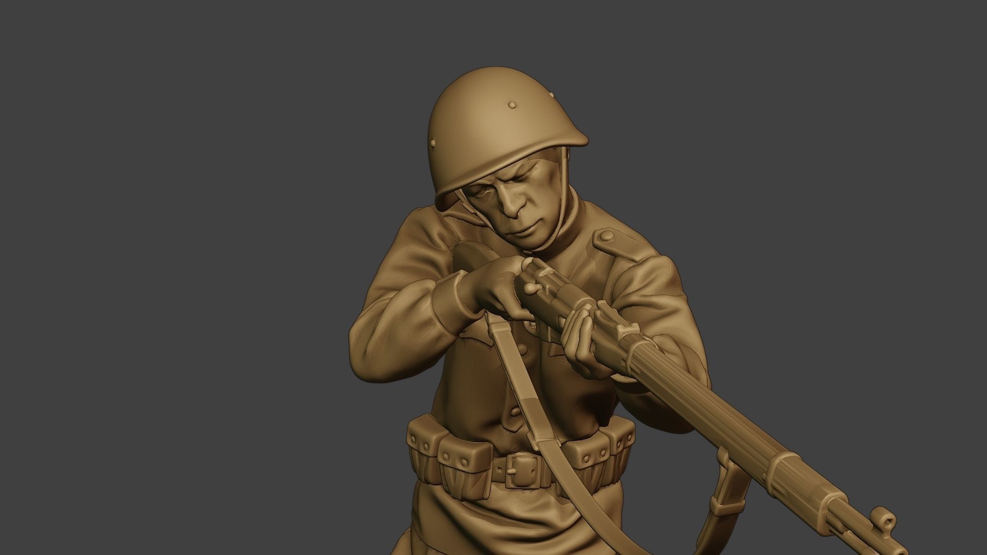 Russian soldier ww2 Shoot Stand R1 3D print model_19