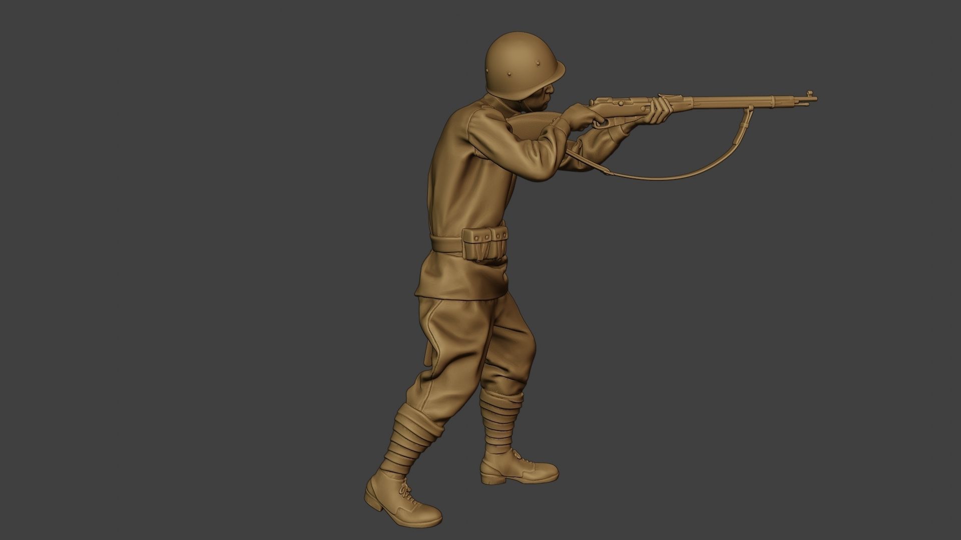 Russian soldier ww2 Shoot Stand R1 3D print model_31