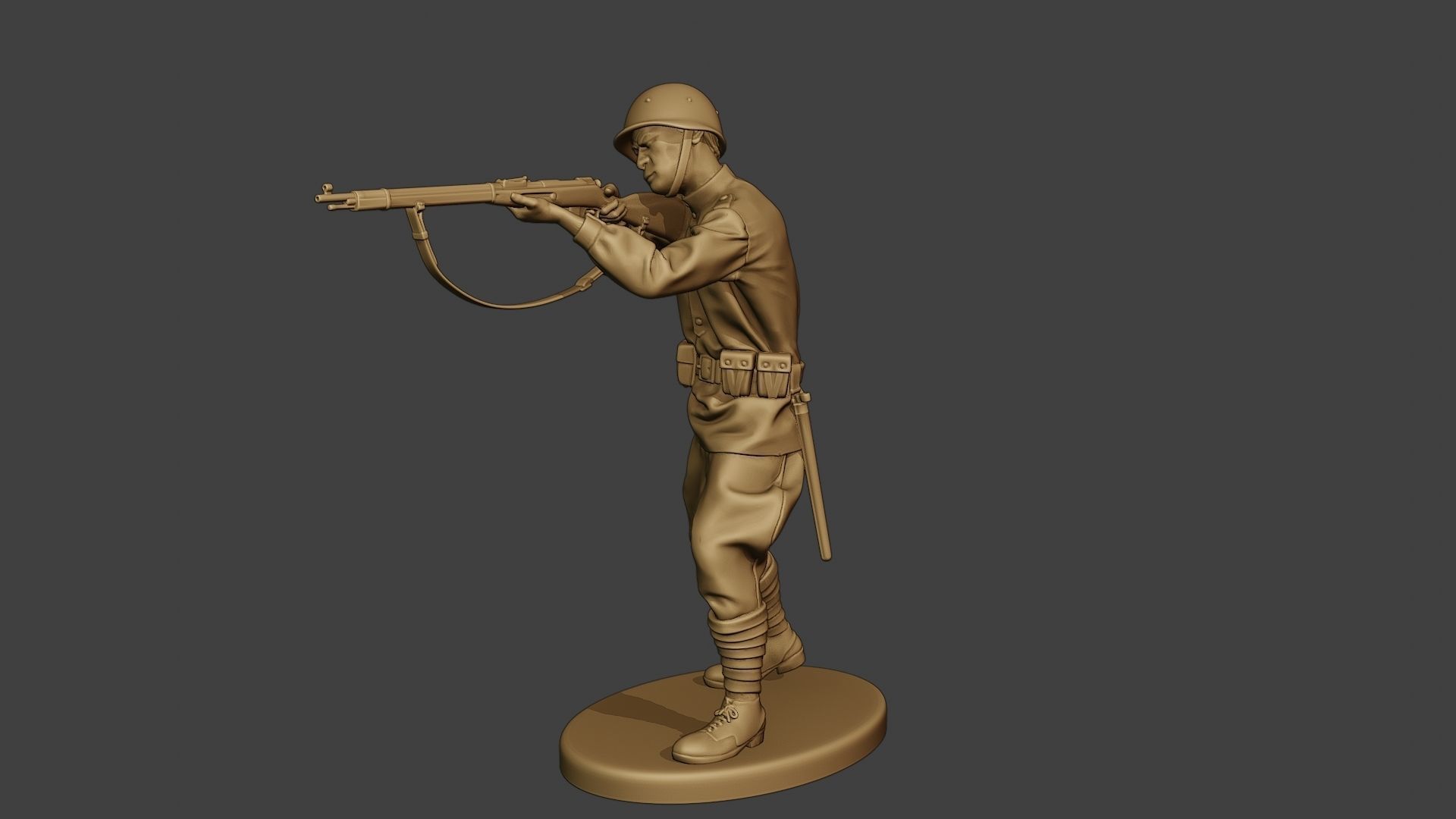 Russian soldier ww2 Shoot Stand R1 3D print model_2