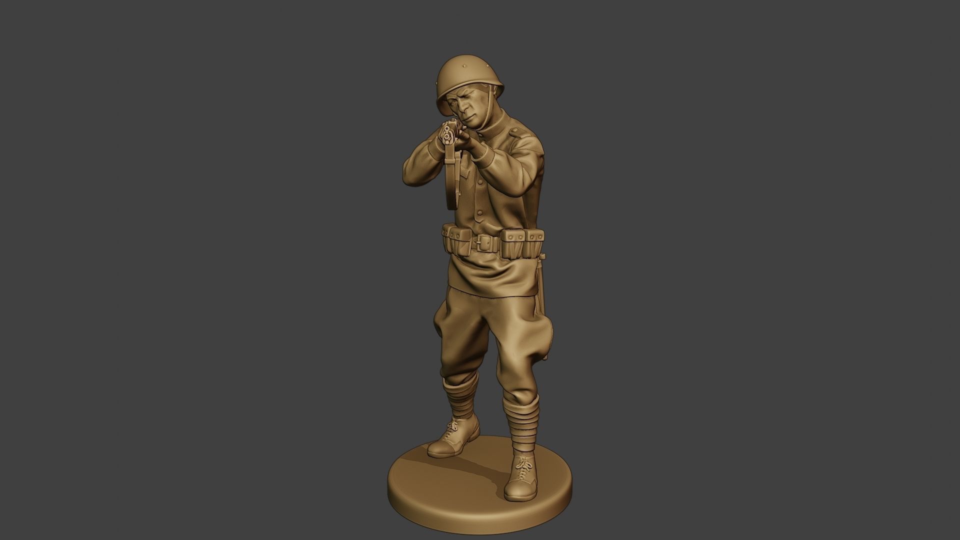 Russian soldier ww2 Shoot Stand R1 3D print model_11