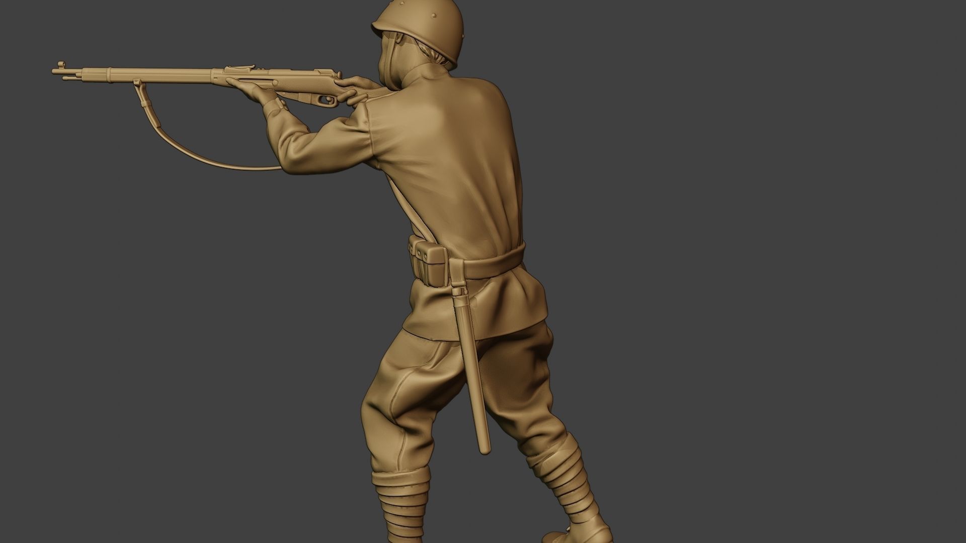 Russian soldier ww2 Shoot Stand R1 3D print model_26