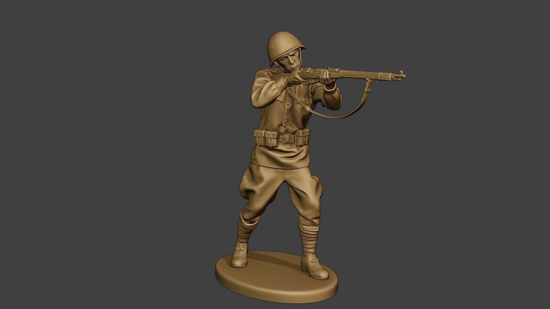 Russian soldier ww2 Shoot Stand R1 3D print model_10