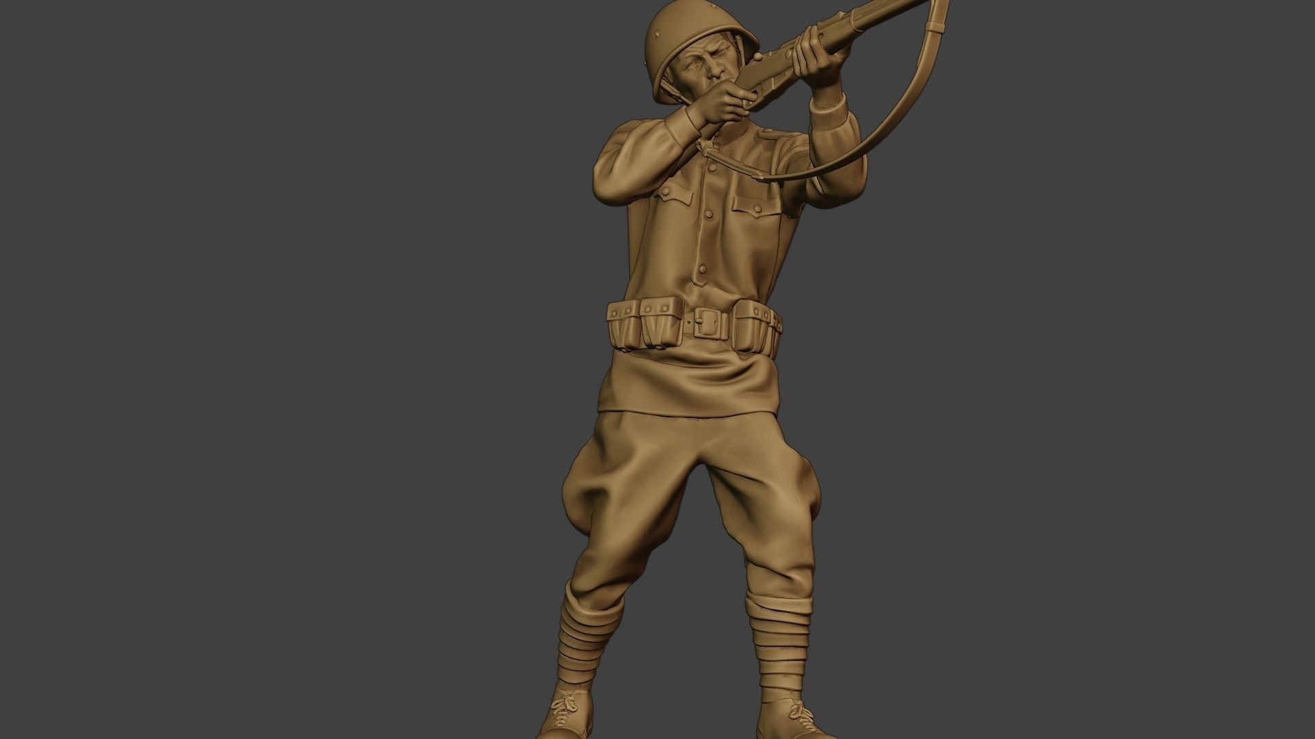 Russian soldier ww2 Shoot Stand R1 3D print model_13