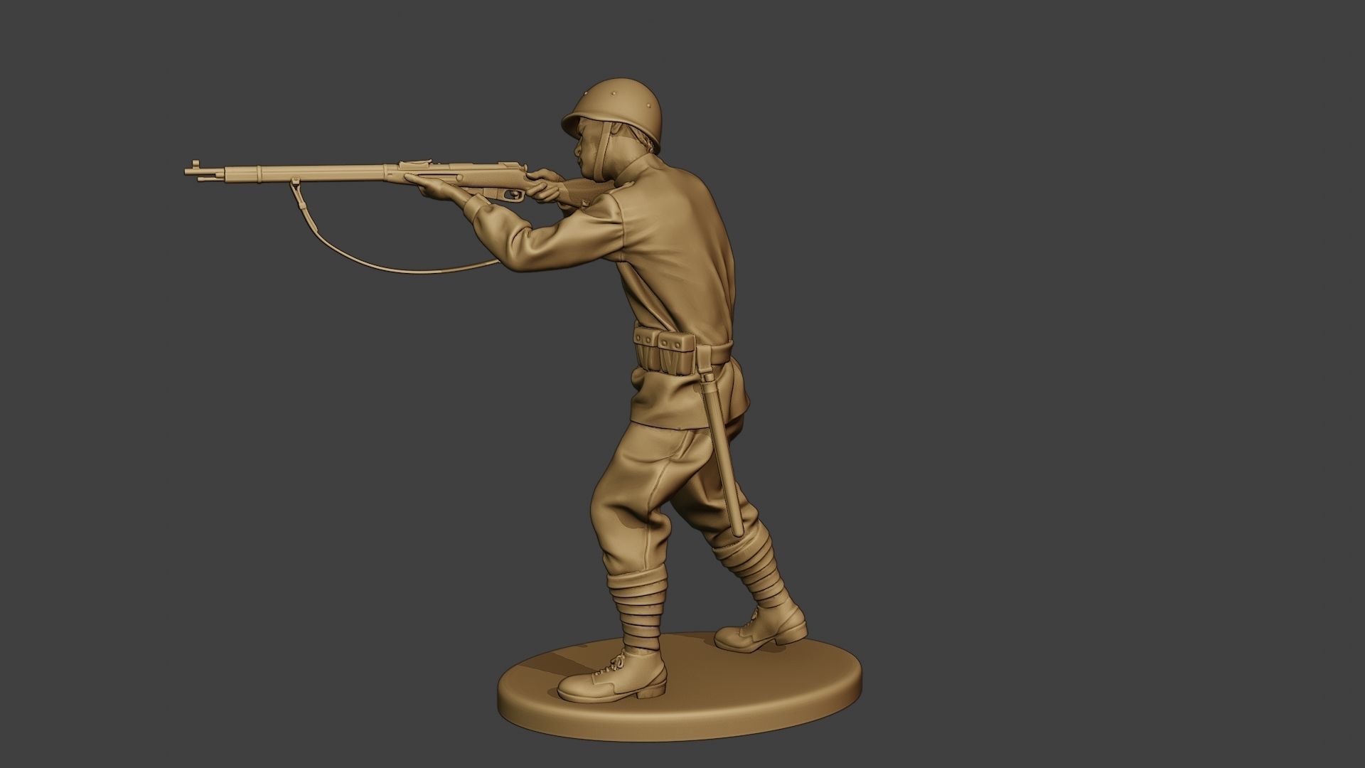Russian soldier ww2 Shoot Stand R1 3D print model_3