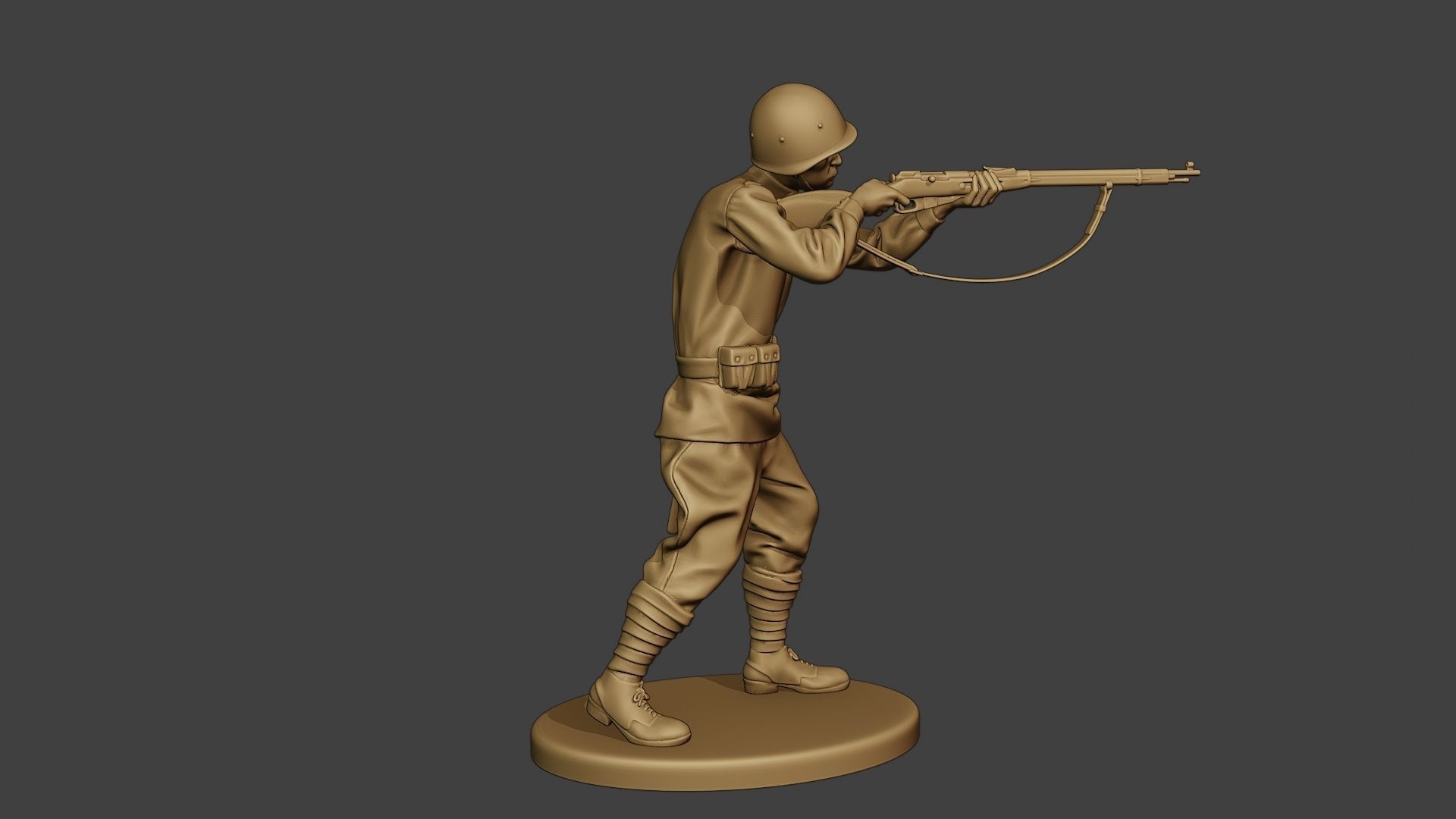 Russian soldier ww2 Shoot Stand R1 3D print model_8