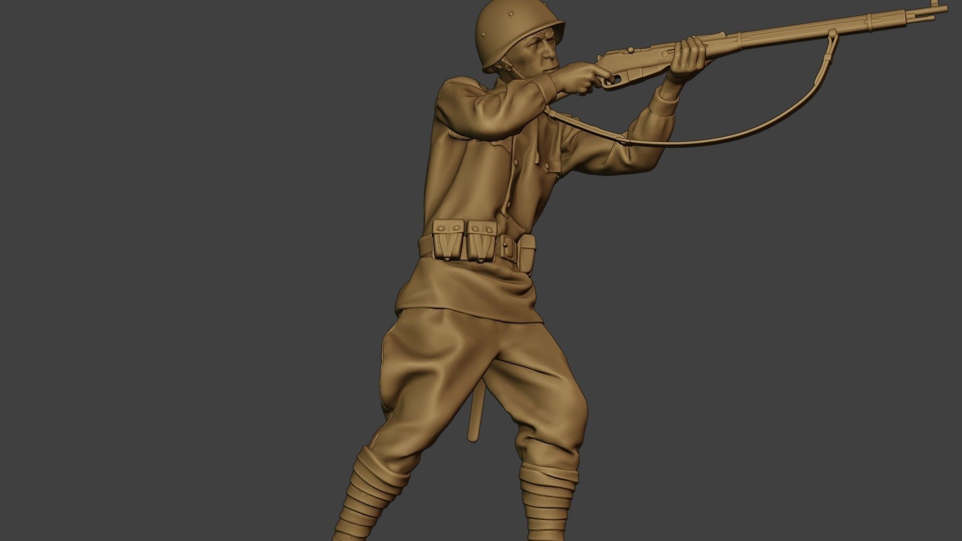 Russian soldier ww2 Shoot Stand R1 3D print model_29