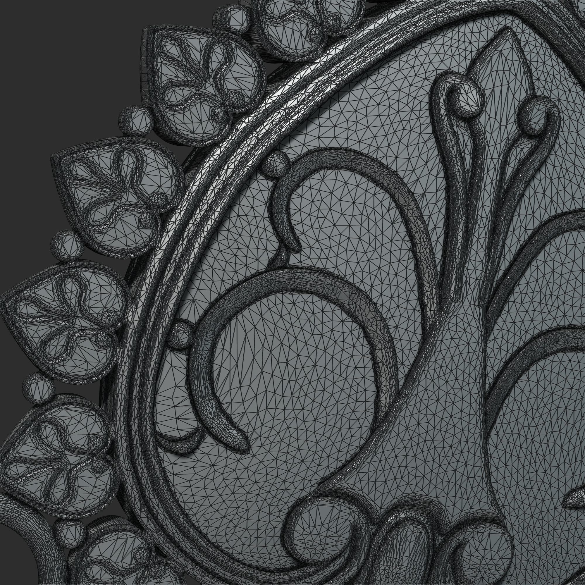 Perfume ornate bottle on chain 3D print model_42