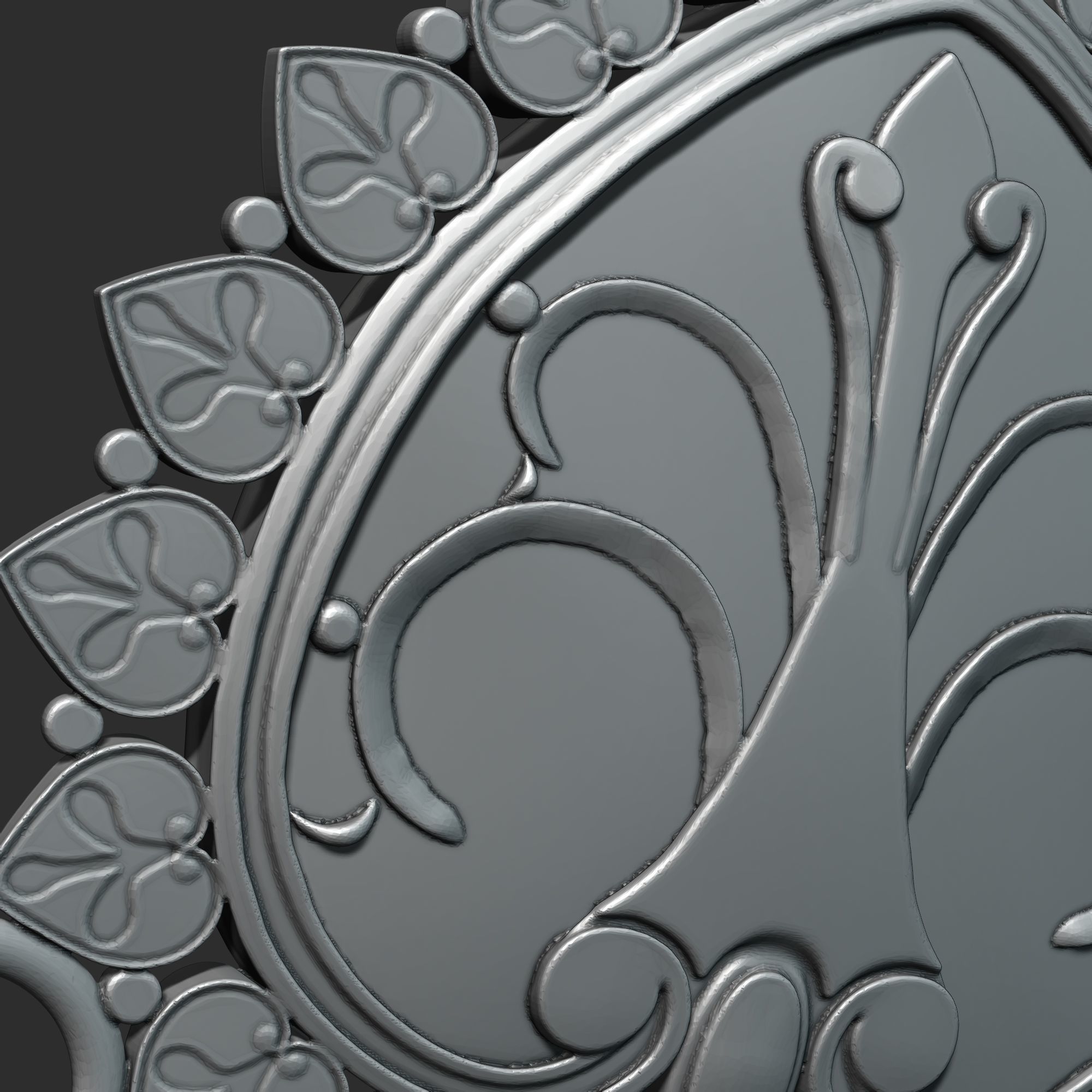 Perfume ornate bottle on chain 3D print model_25