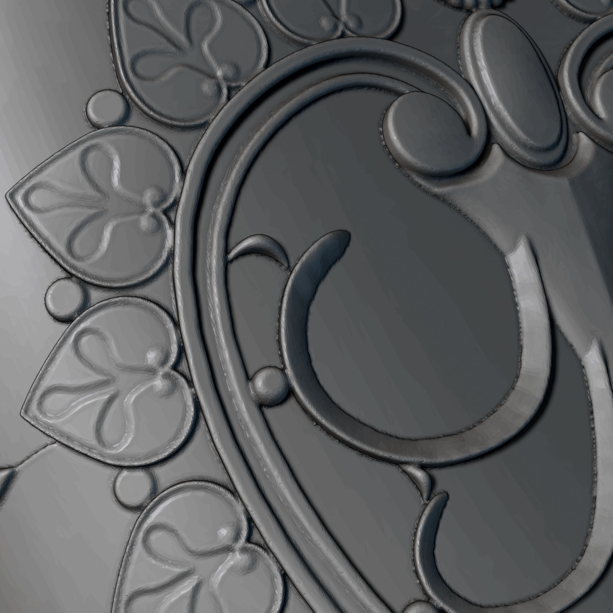 Perfume ornate bottle on chain 3D print model_19