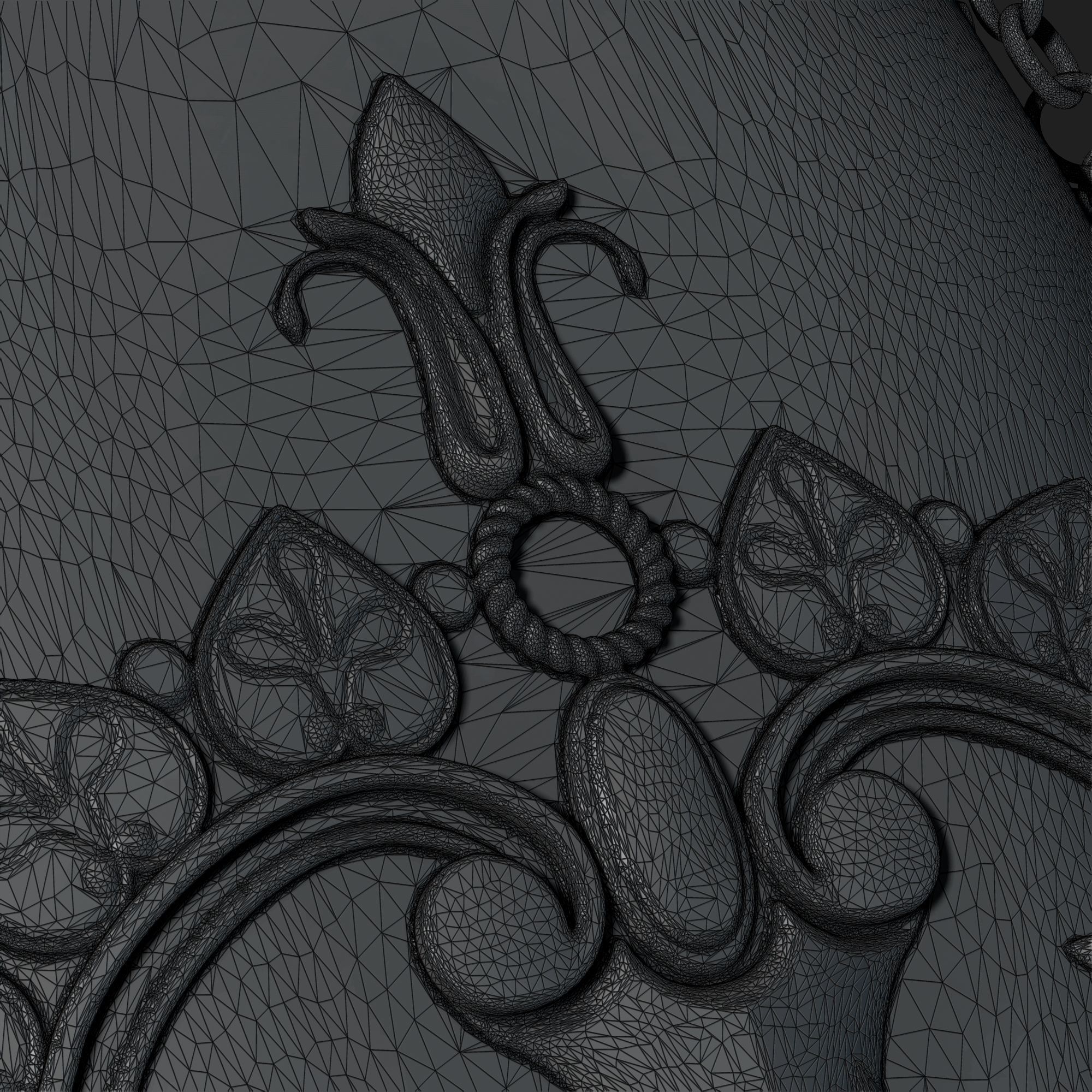 Perfume ornate bottle on chain 3D print model_37