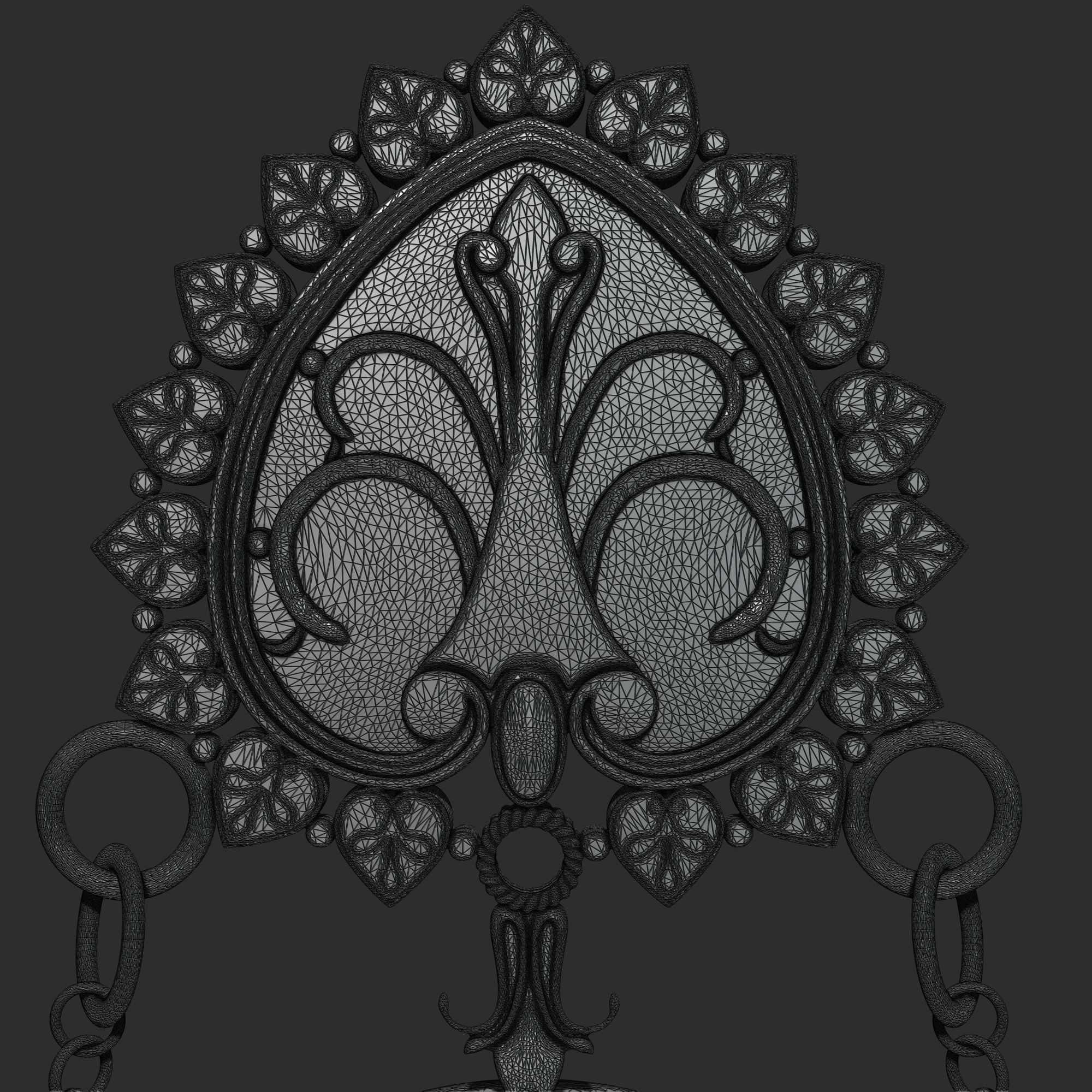 Perfume ornate bottle on chain 3D print model_41