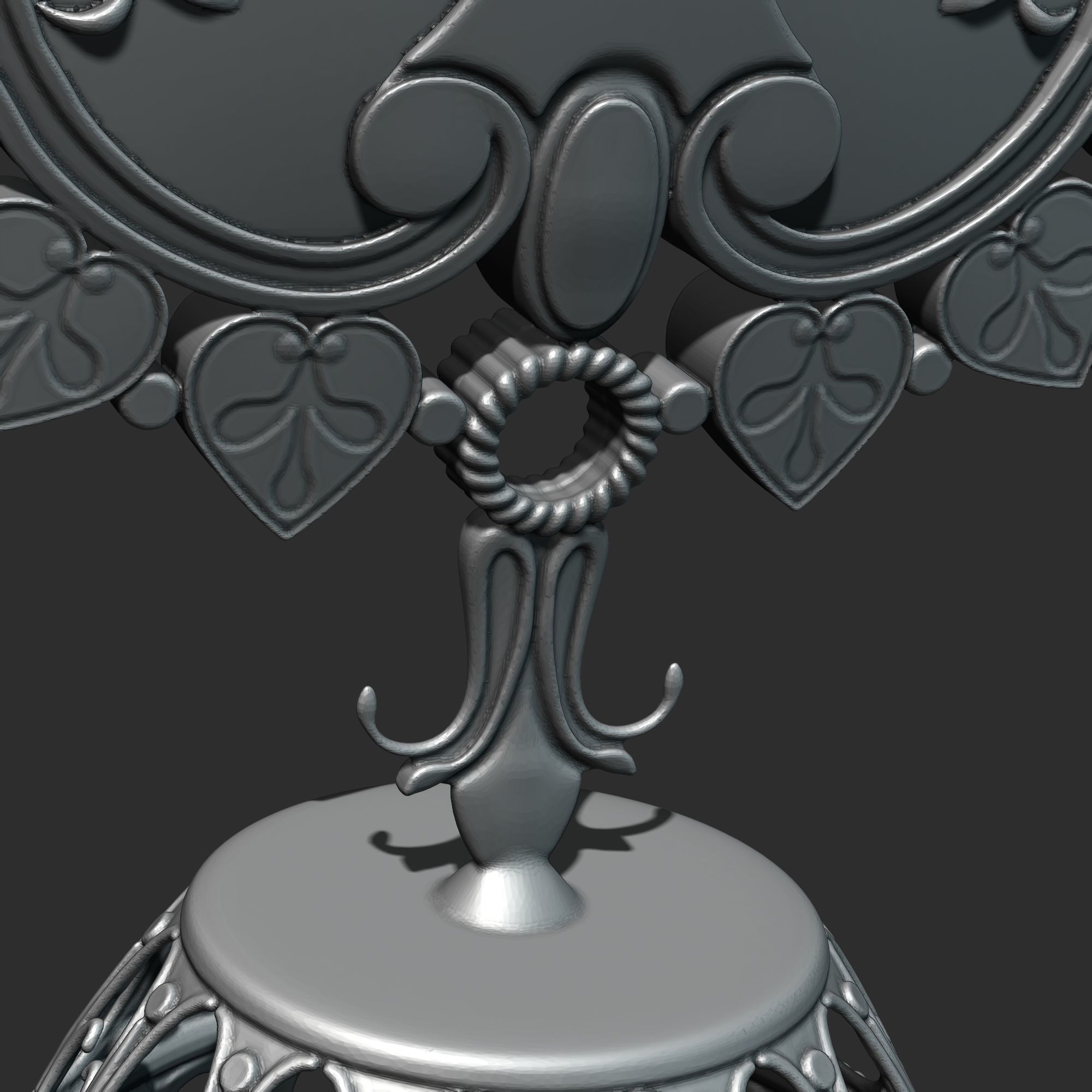 Perfume ornate bottle on chain 3D print model_24