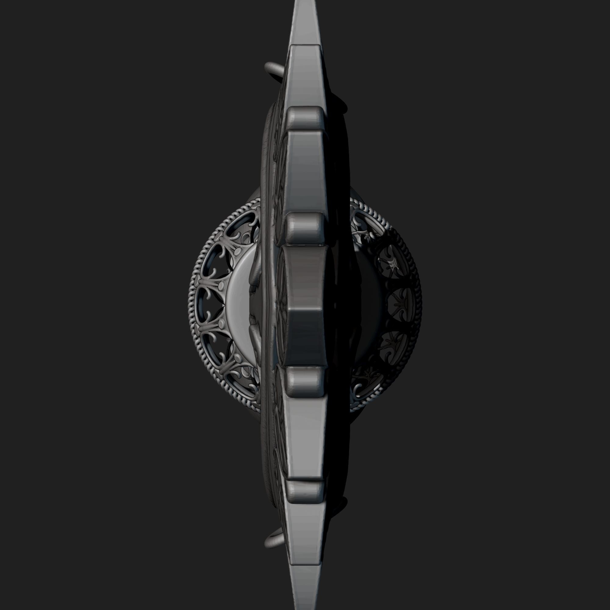 Perfume ornate bottle on chain 3D print model_16