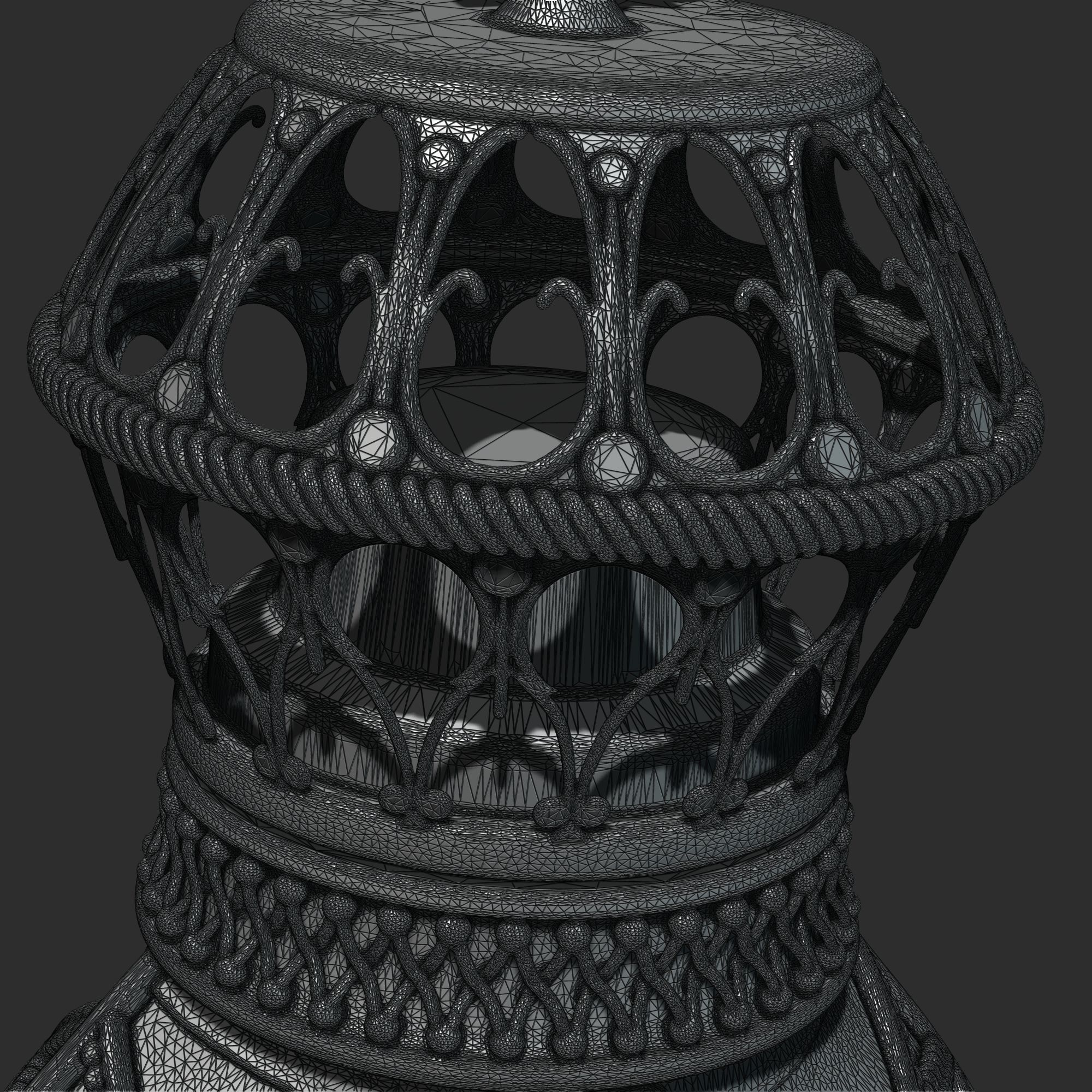 Perfume ornate bottle on chain 3D print model_38