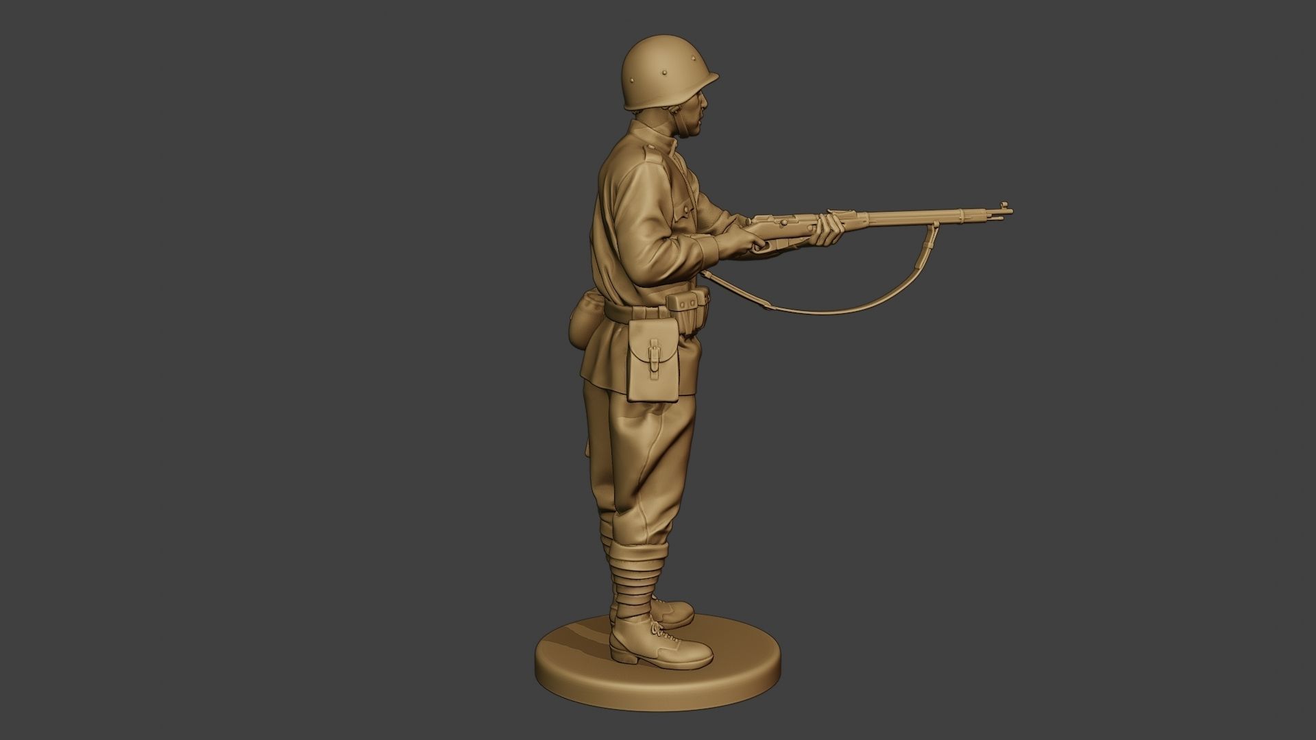 Russian soldier ww2 Stand2 R1 3D print model_8