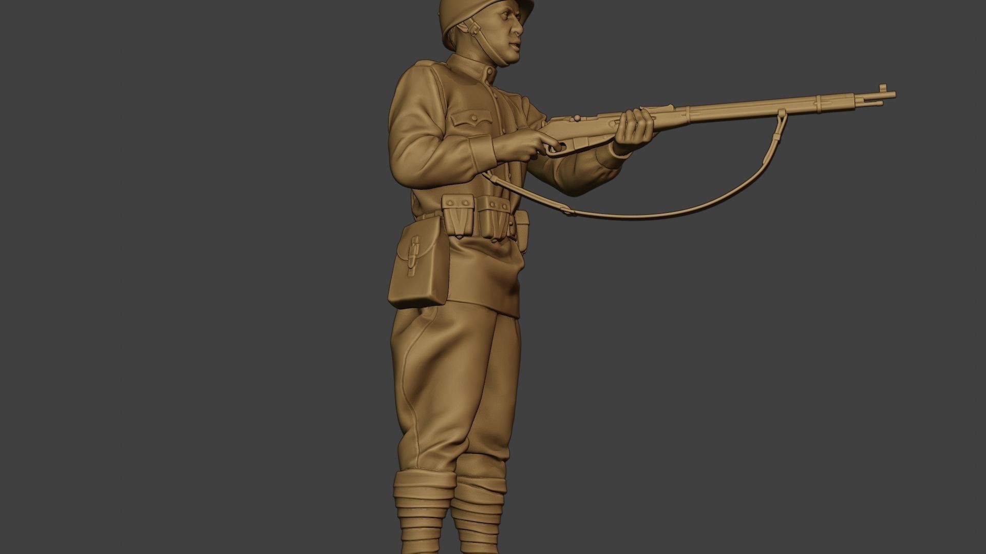 Russian soldier ww2 Stand2 R1 3D print model_29