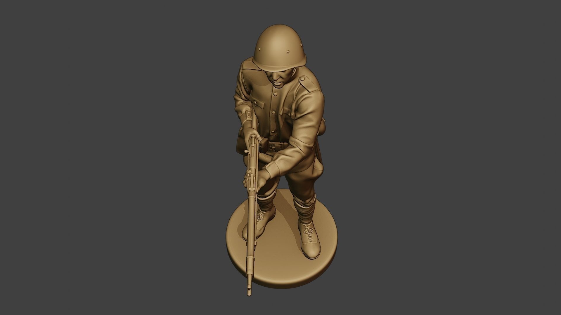 Russian soldier ww2 Stand2 R1 3D print model_14