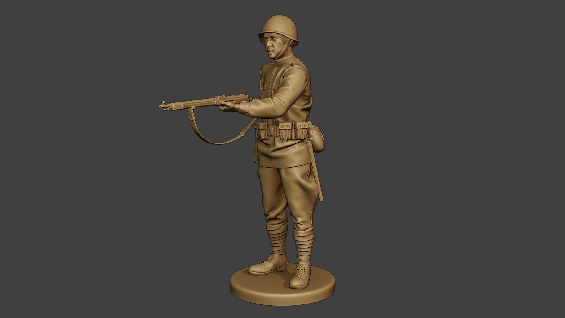 Russian soldier ww2 Stand2 R1 3D print model_2