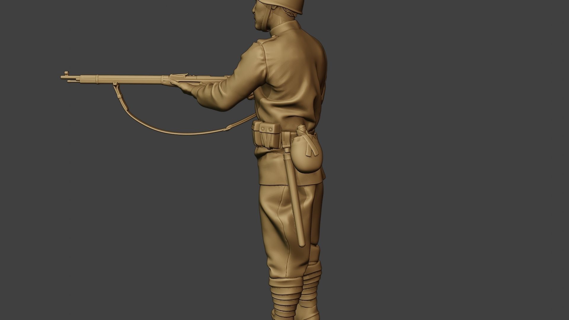 Russian soldier ww2 Stand2 R1 3D print model_26