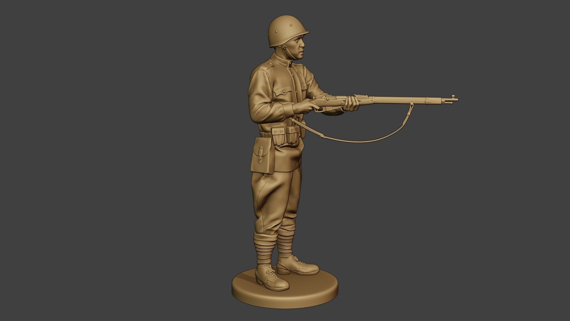 Russian soldier ww2 Stand2 R1 3D print model_9