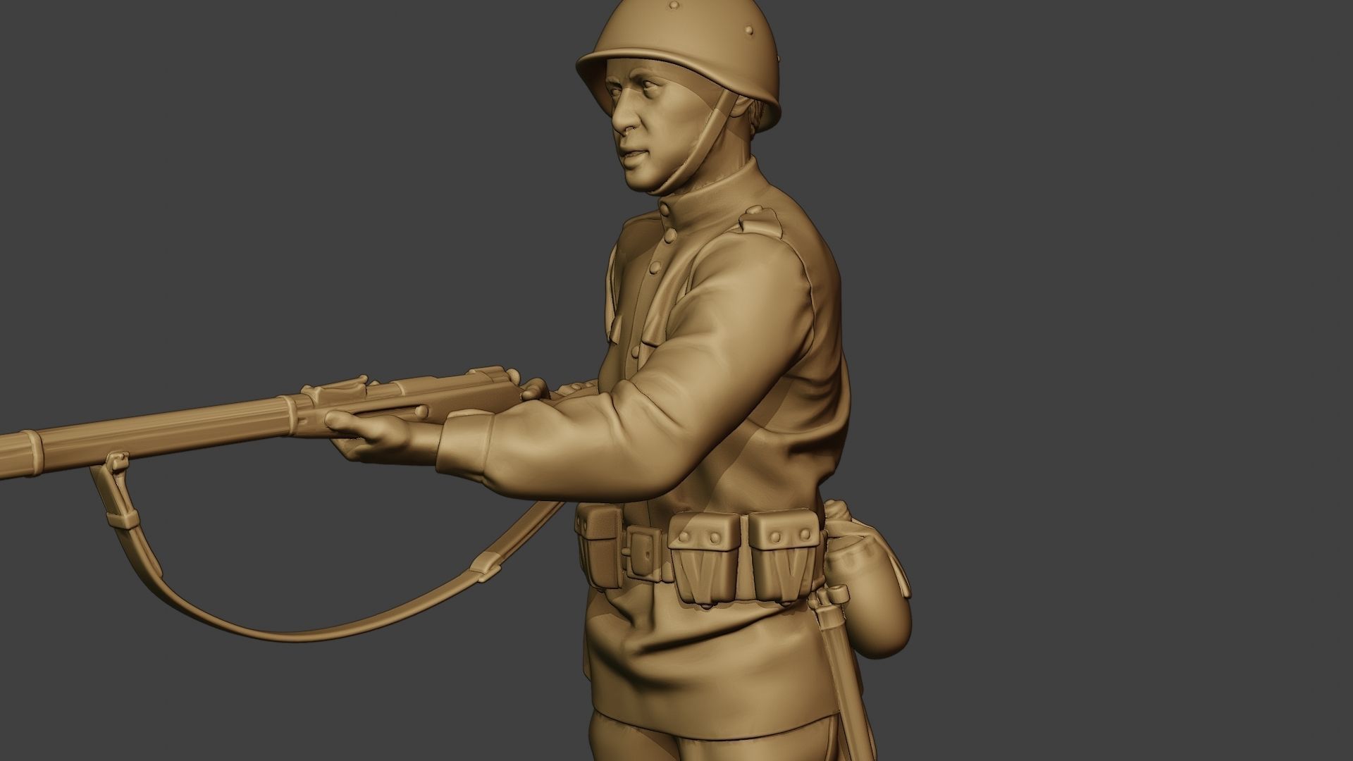 Russian soldier ww2 Stand2 R1 3D print model_18