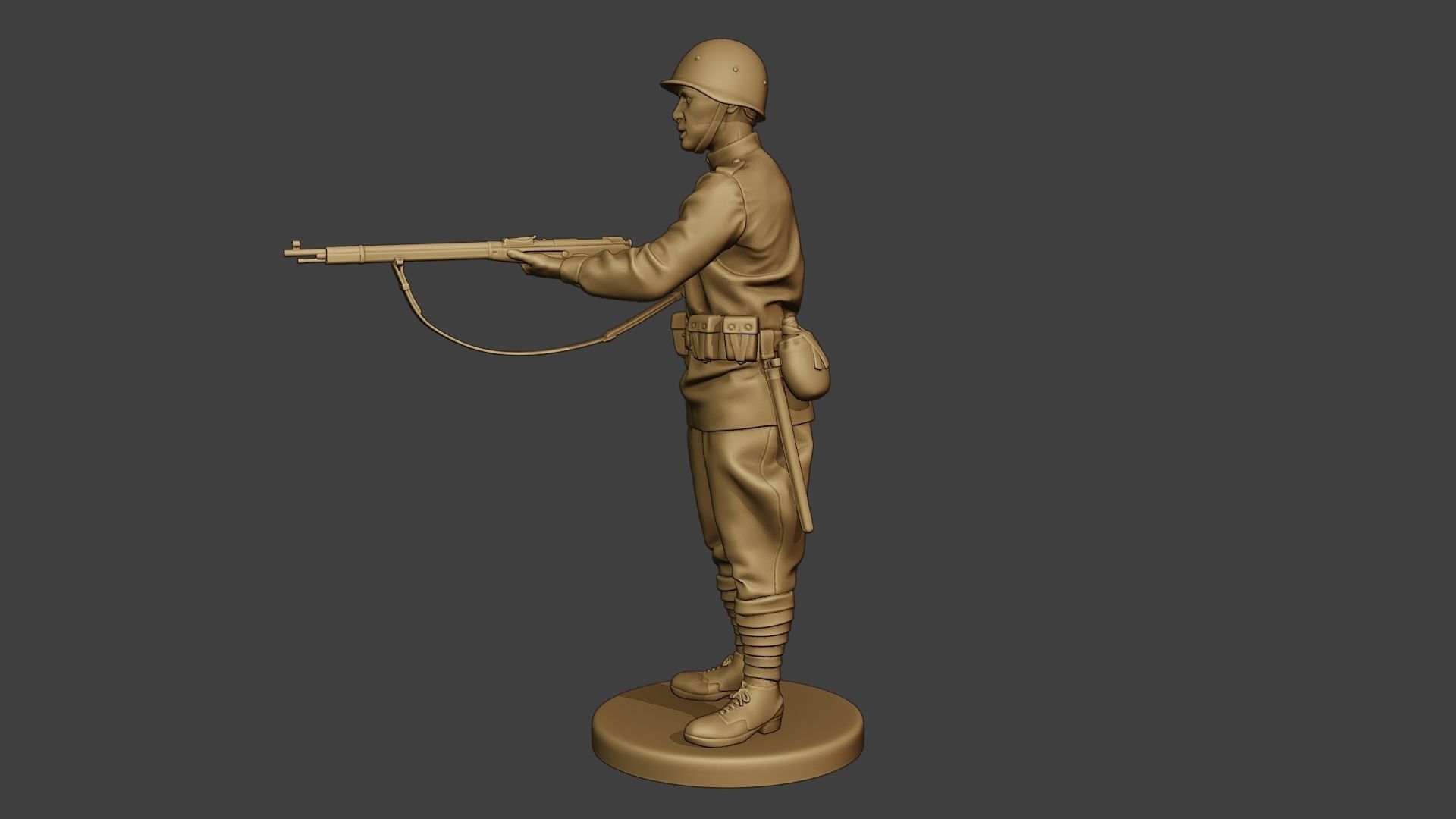 Russian soldier ww2 Stand2 R1 3D print model_3