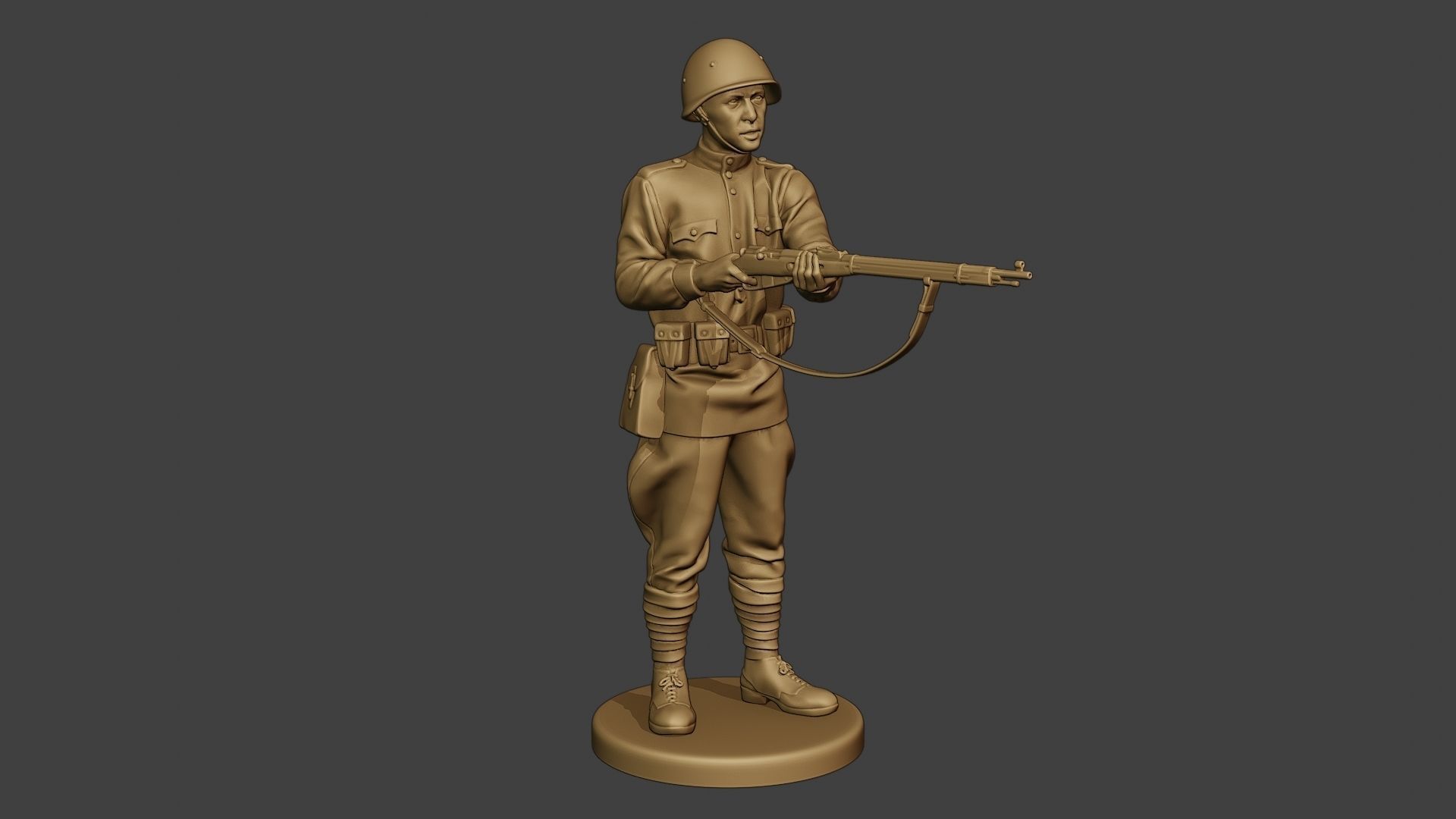 Russian soldier ww2 Stand2 R1 3D print model_10