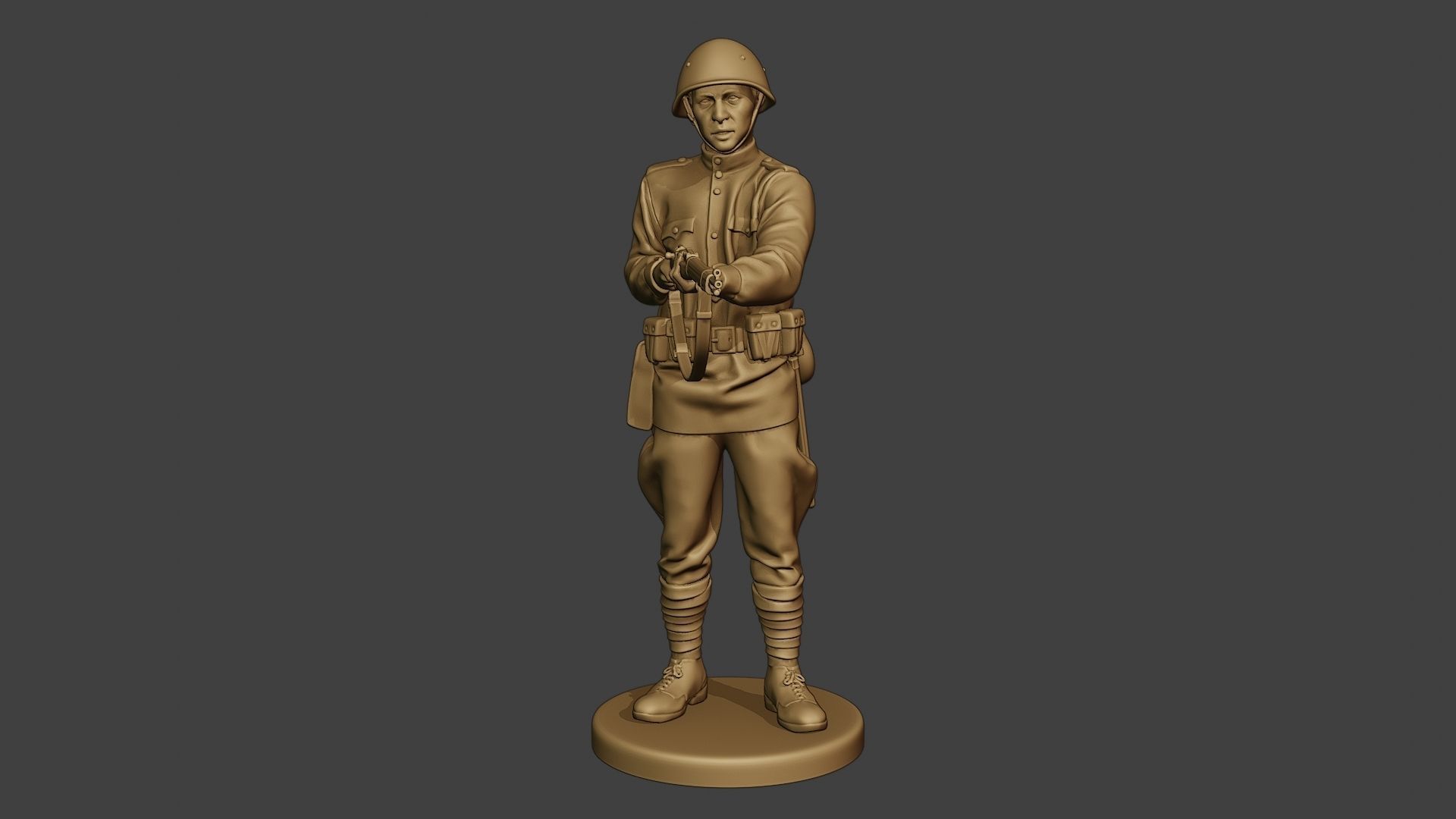 Russian soldier ww2 Stand2 R1 3D print model_11