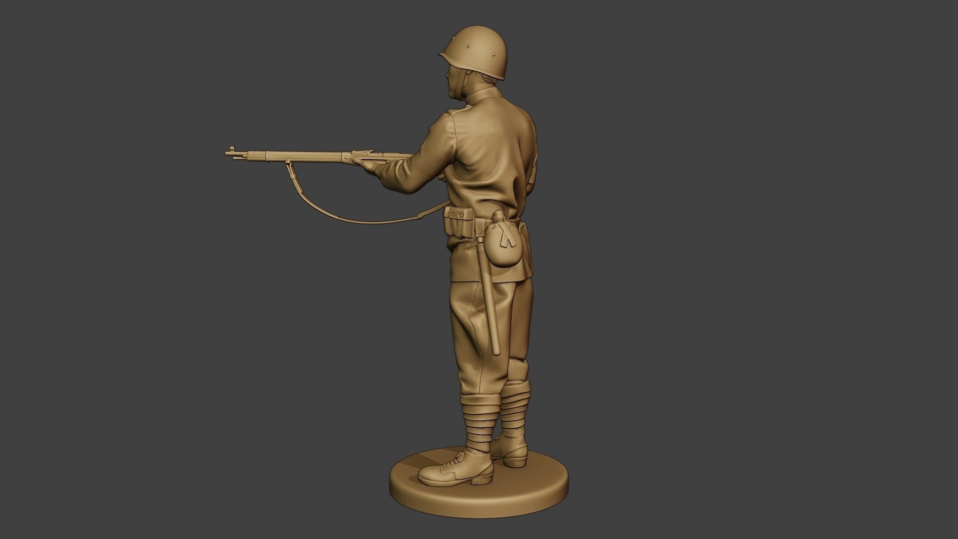 Russian soldier ww2 Stand2 R1 3D print model_4