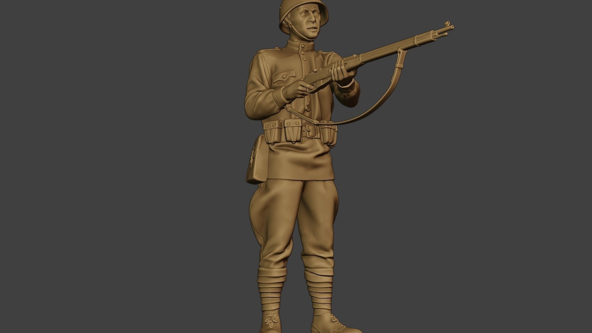Russian soldier ww2 Stand2 R1 3D print model_13