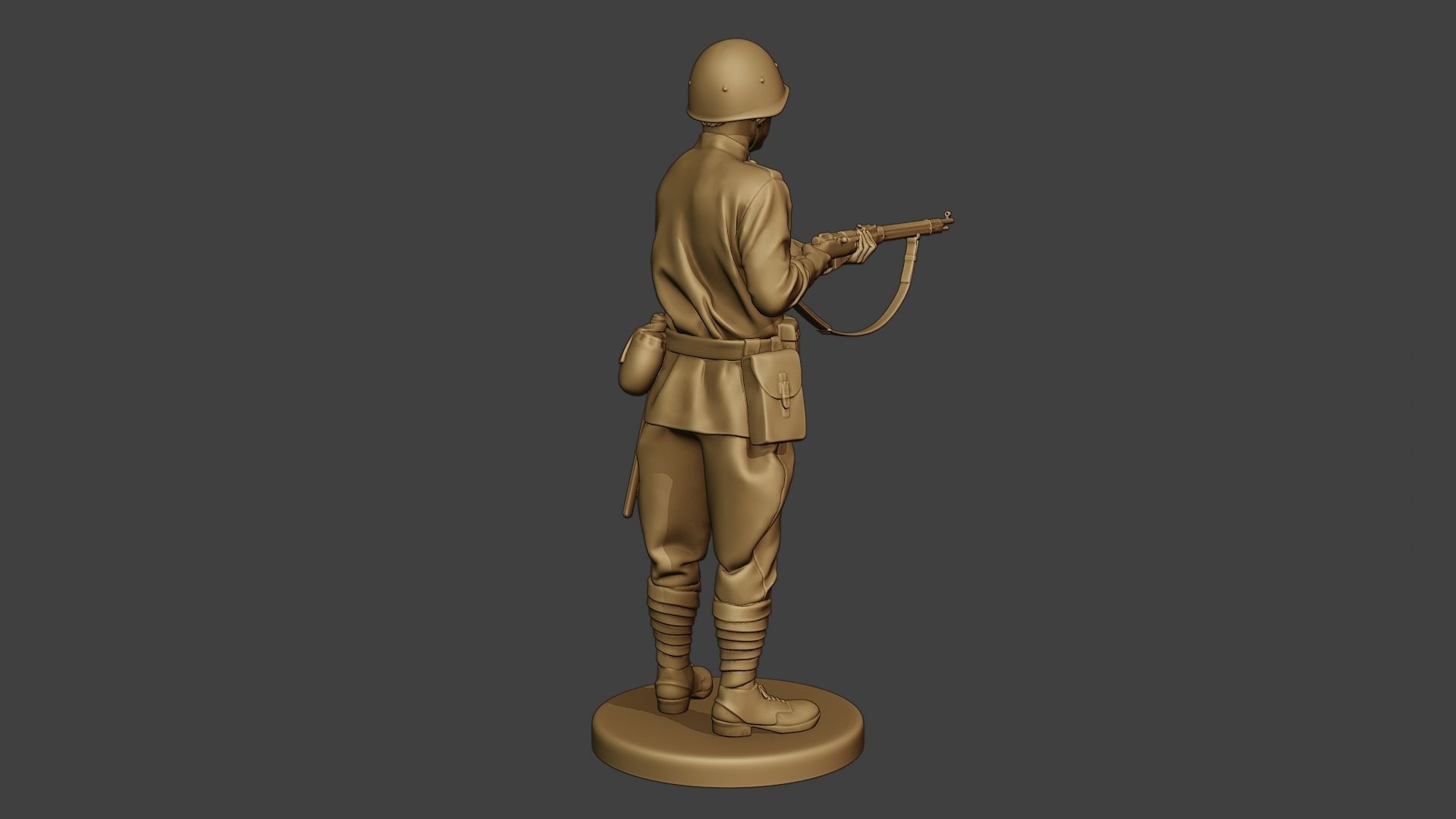 Russian soldier ww2 Stand2 R1 3D print model_7
