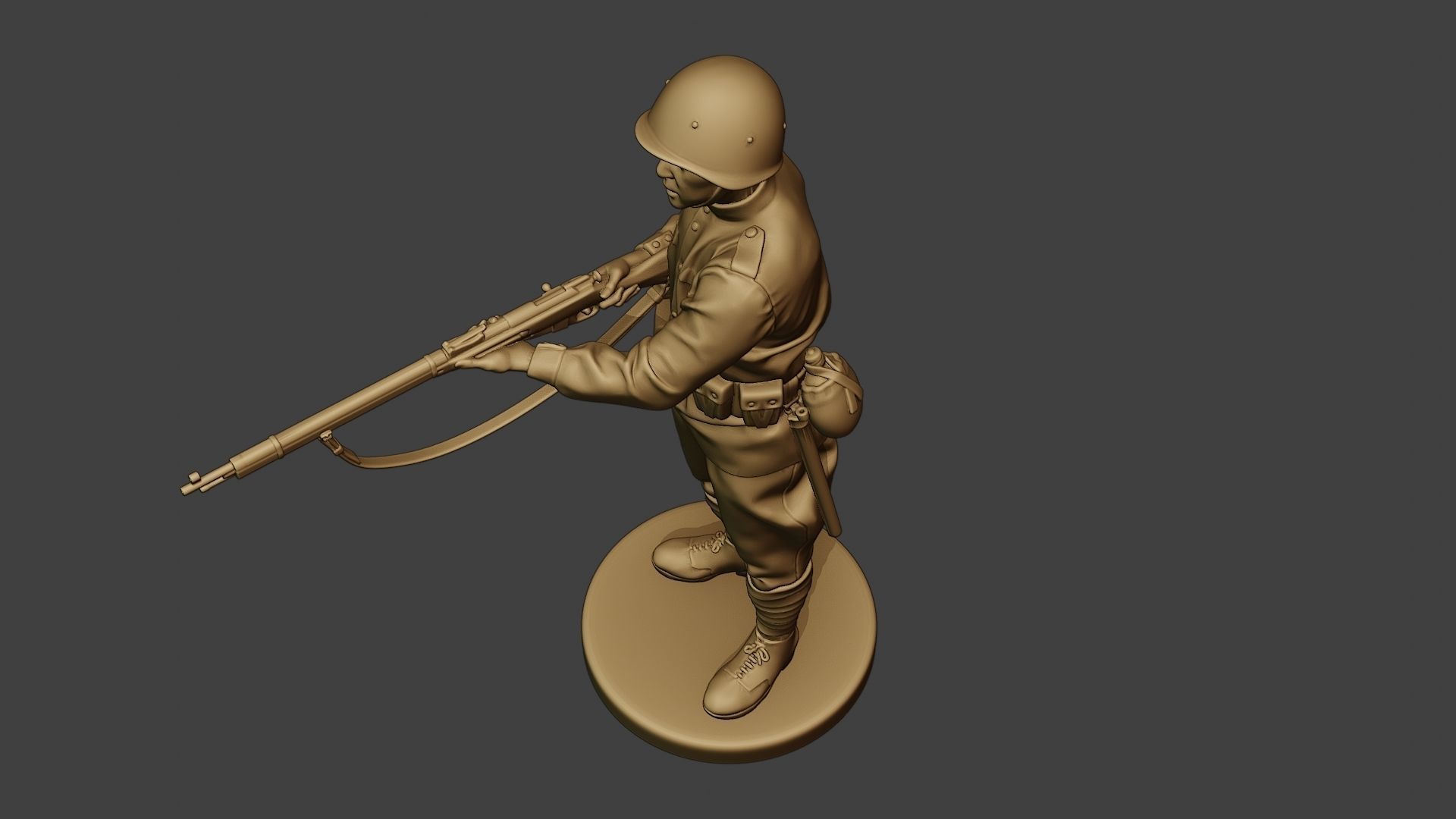 Russian soldier ww2 Stand2 R1 3D print model_15