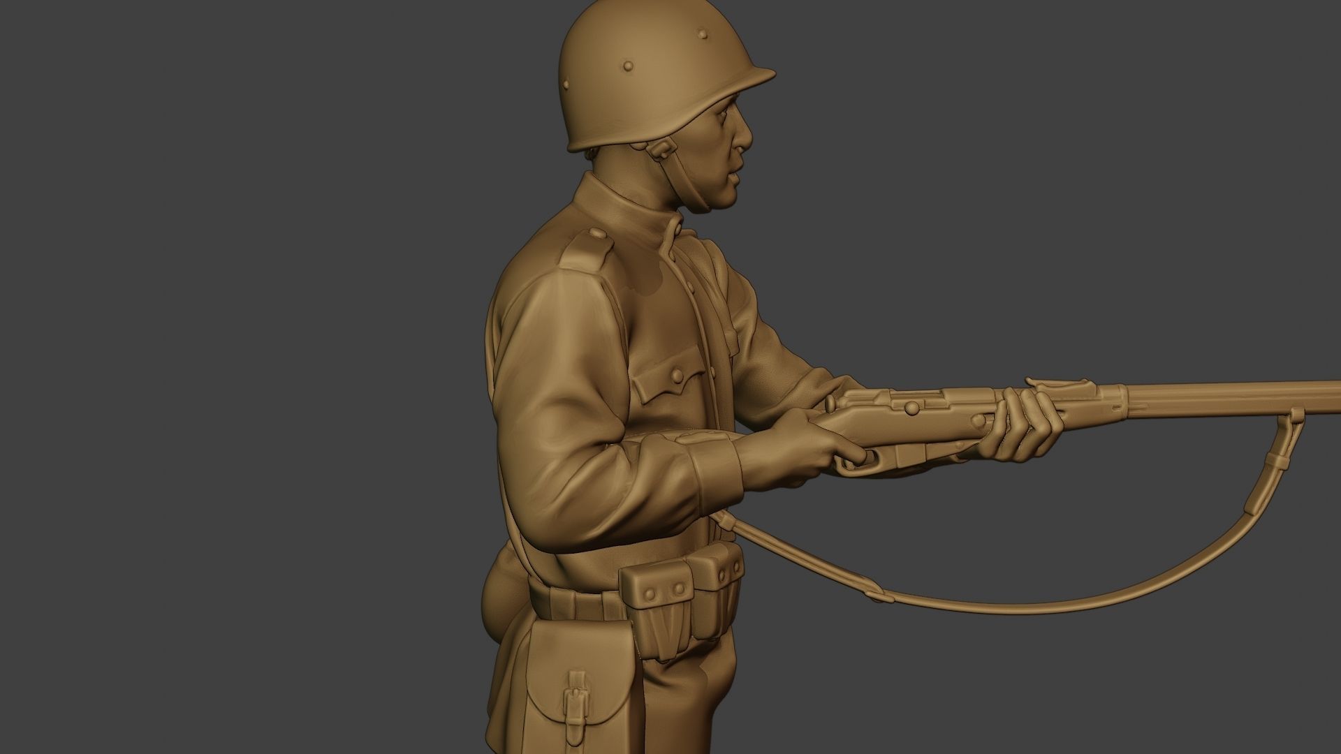 Russian soldier ww2 Stand2 R1 3D print model_20