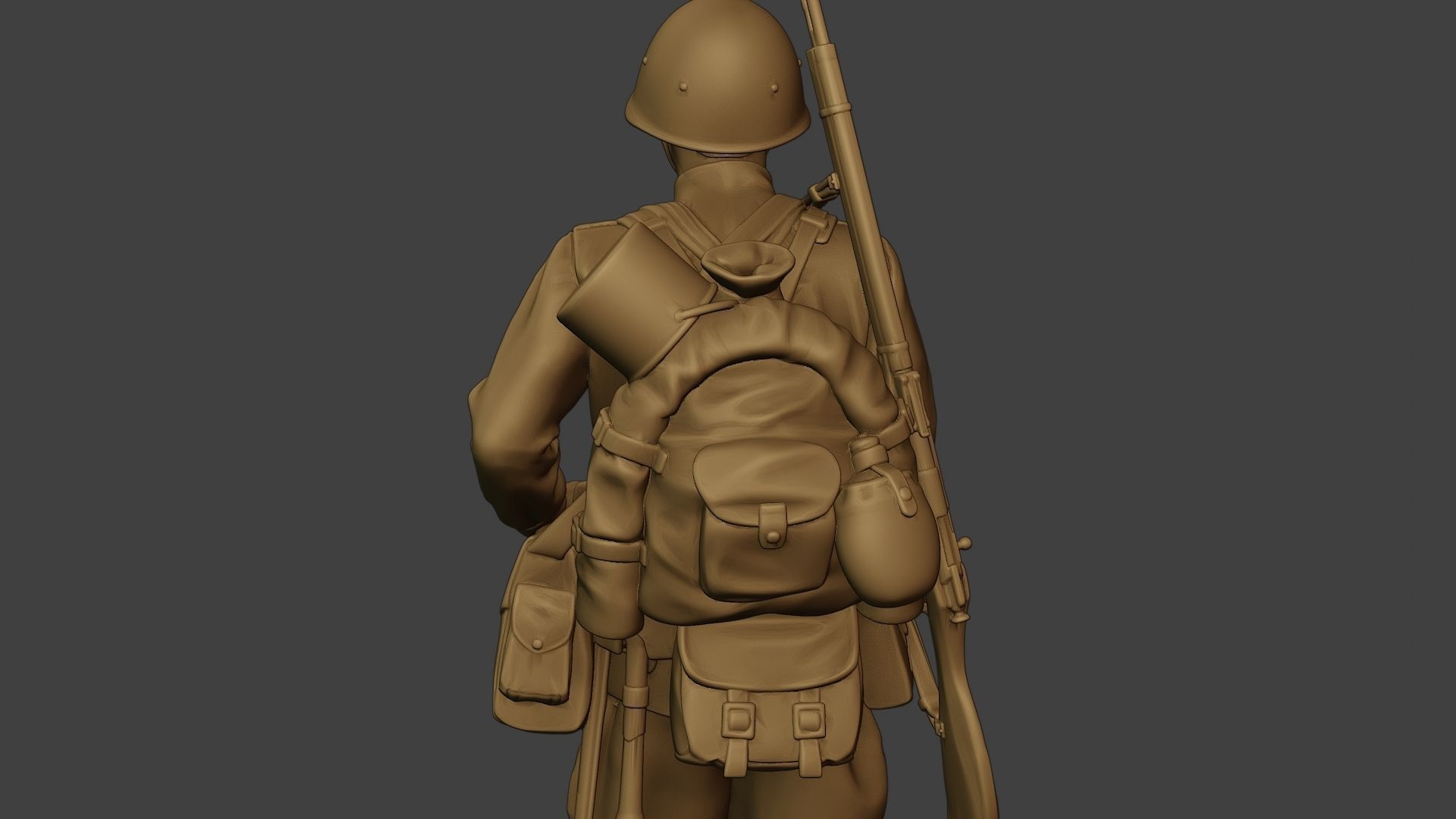 Russian soldier ww2 Walk2 R1 3D print model_21