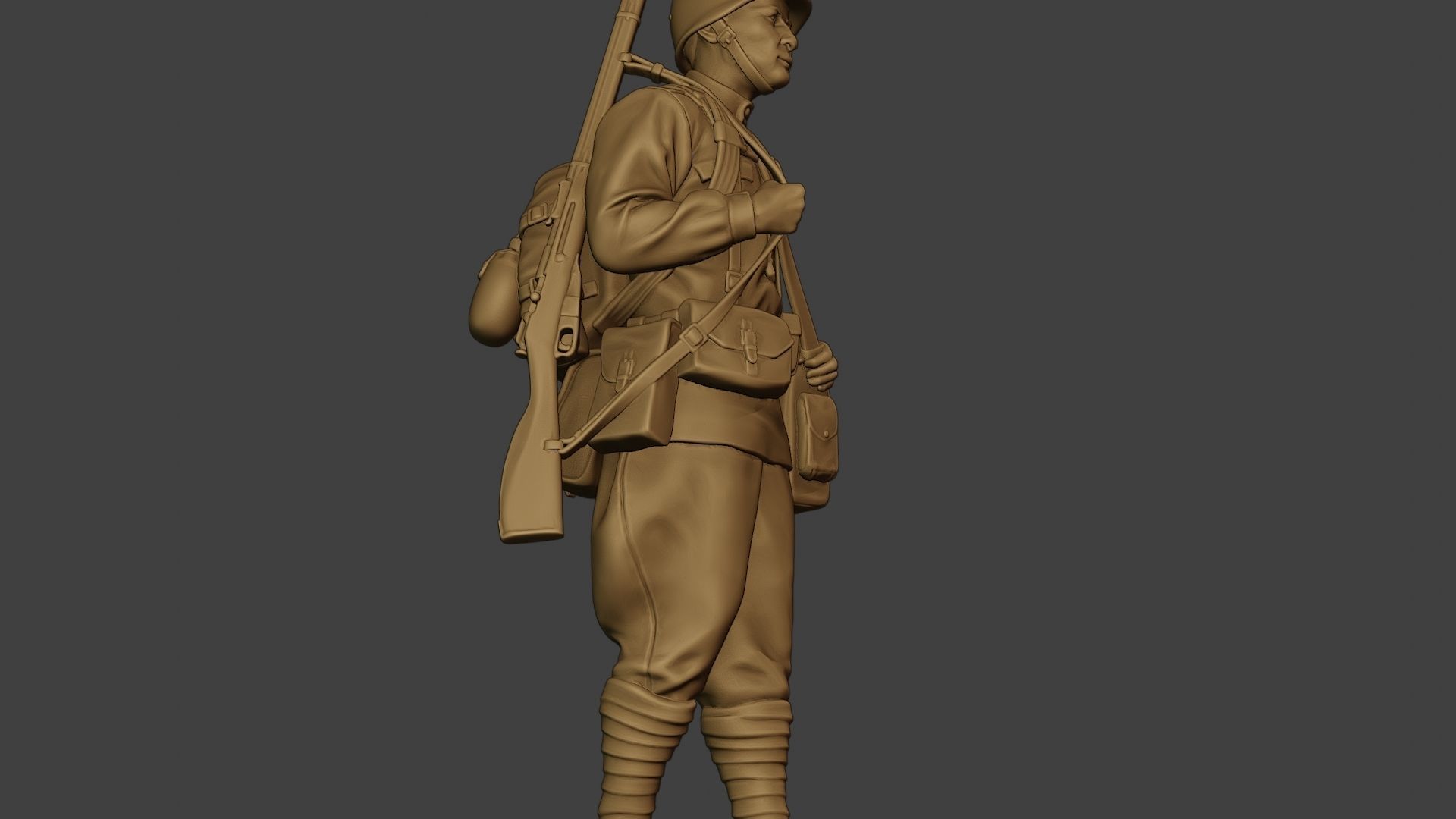 Russian soldier ww2 Walk2 R1 3D print model_29