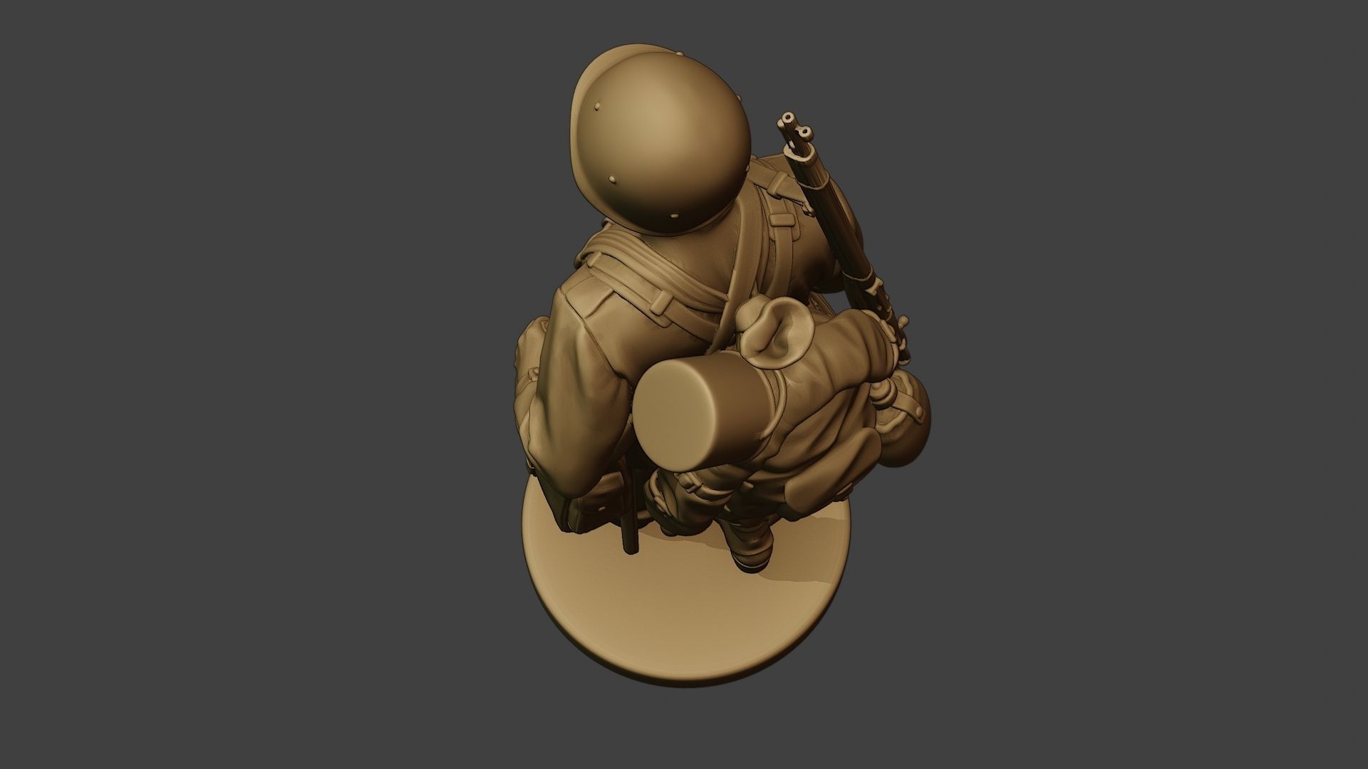 Russian soldier ww2 Walk2 R1 3D print model_16