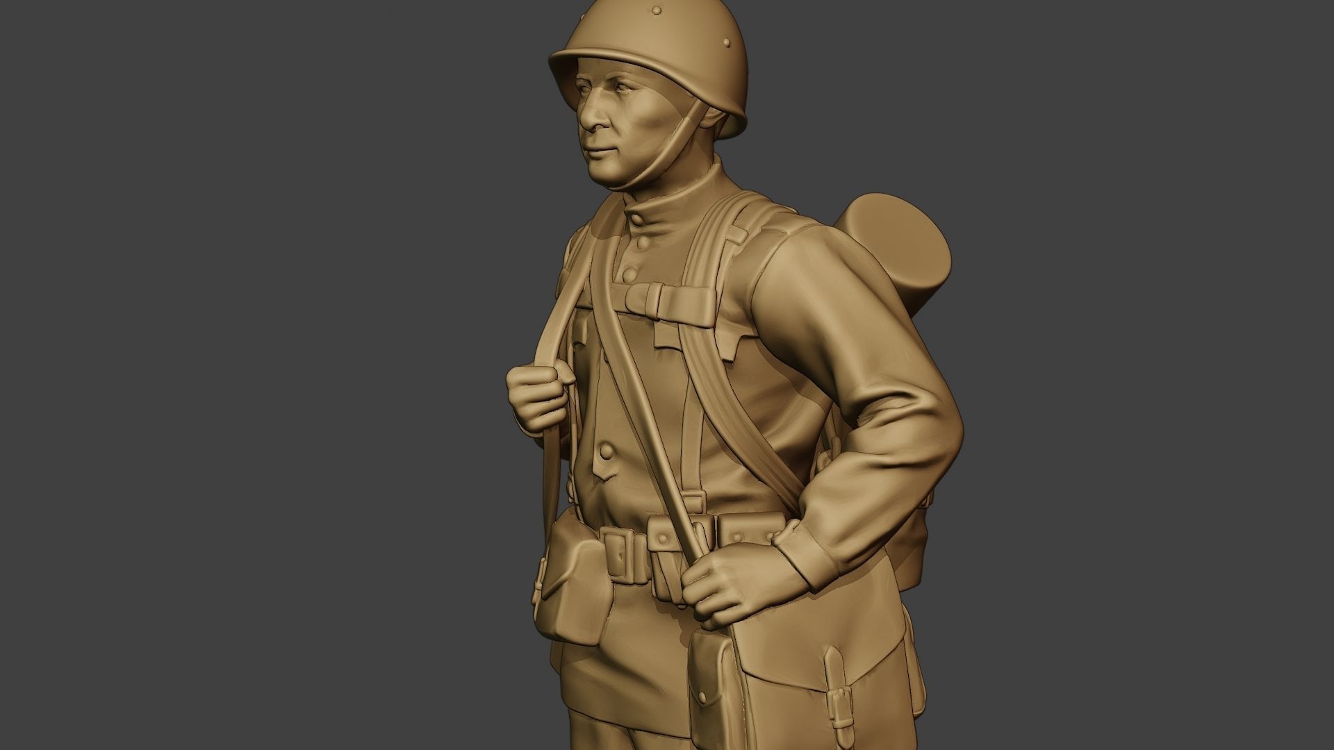 Russian soldier ww2 Walk2 R1 3D print model_18