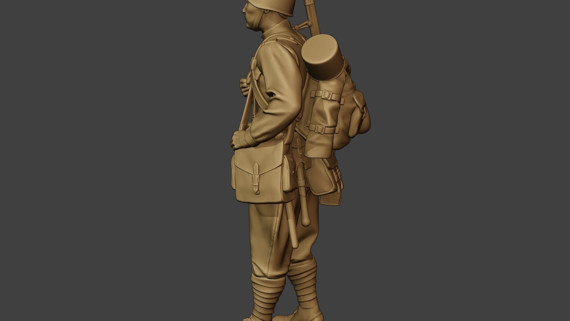 Russian soldier ww2 Walk2 R1 3D print model_26