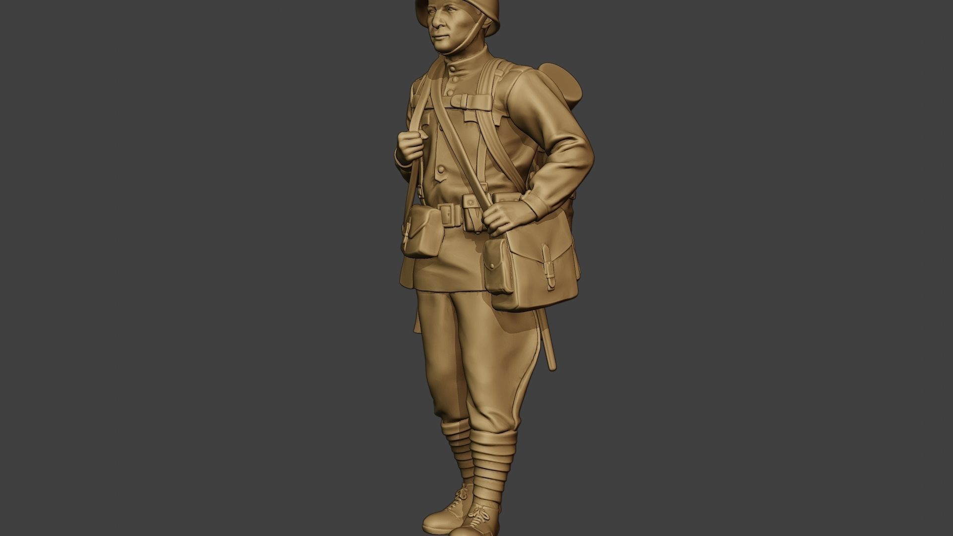 Russian soldier ww2 Walk2 R1 3D print model_27