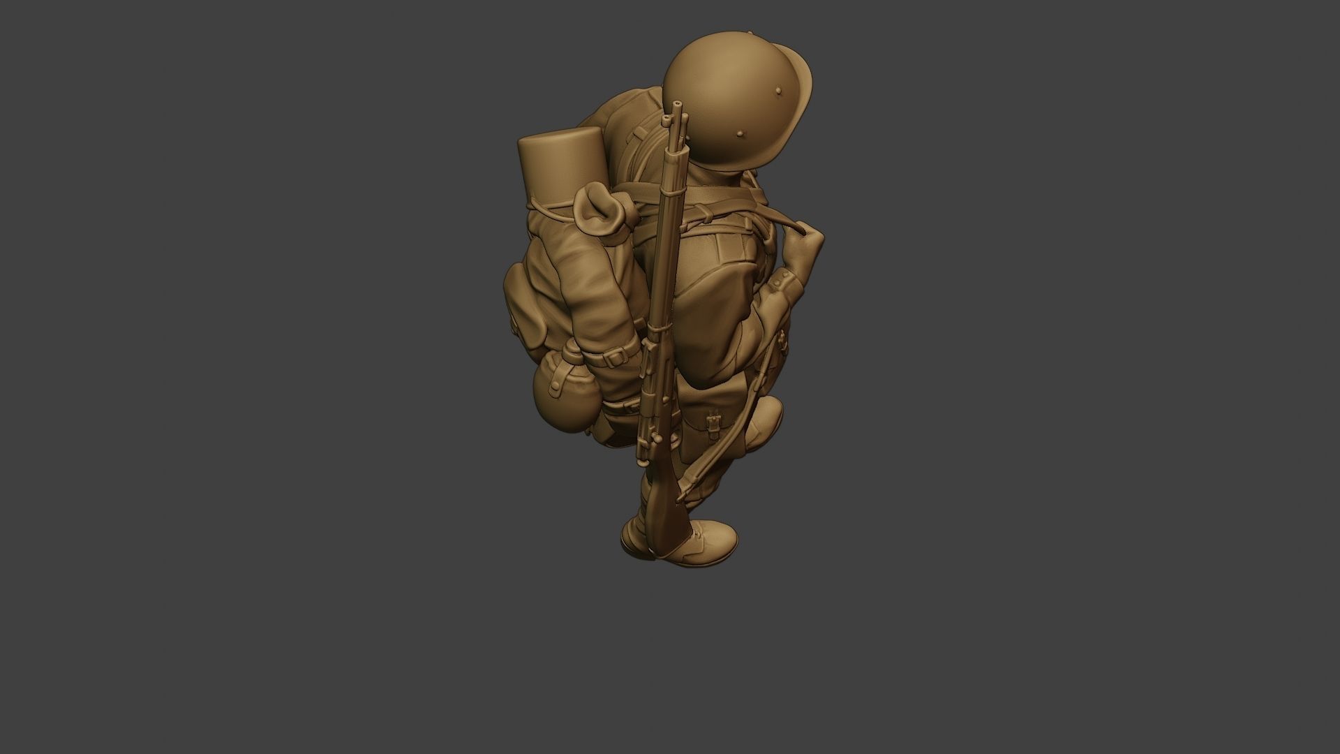 Russian soldier ww2 Walk2 R1 3D print model_23