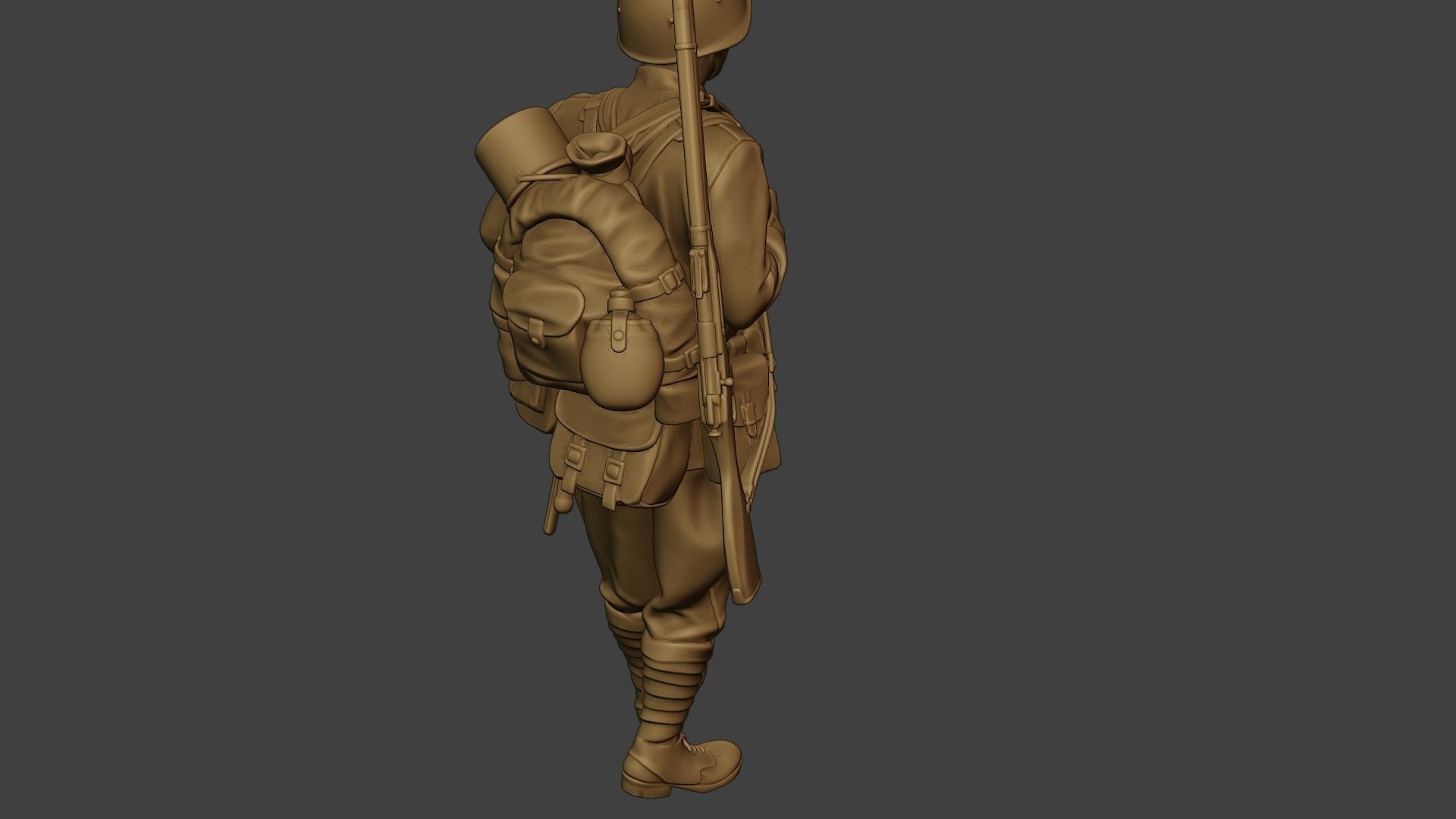 Russian soldier ww2 Walk2 R1 3D print model_24
