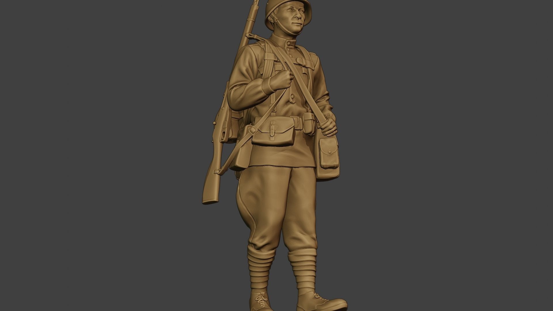 Russian soldier ww2 Walk2 R1 3D print model_13